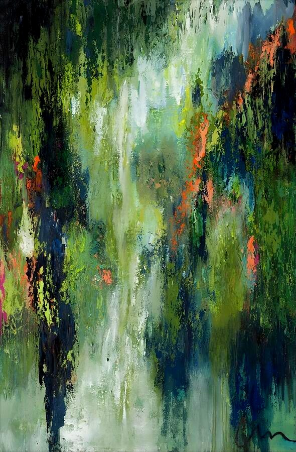 A Place You Cannot See, No. 5 — abstract painting by Charlene Falk