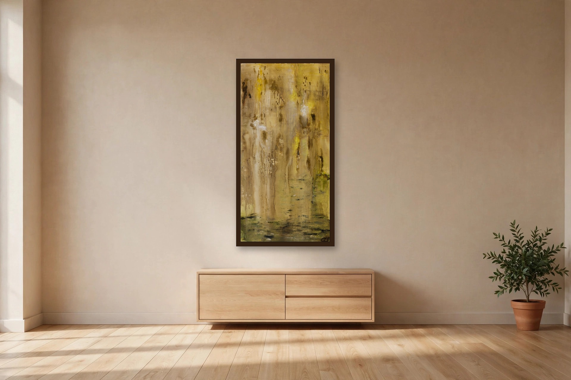 Earthbound by Charlene Falk — canvas print in a living room