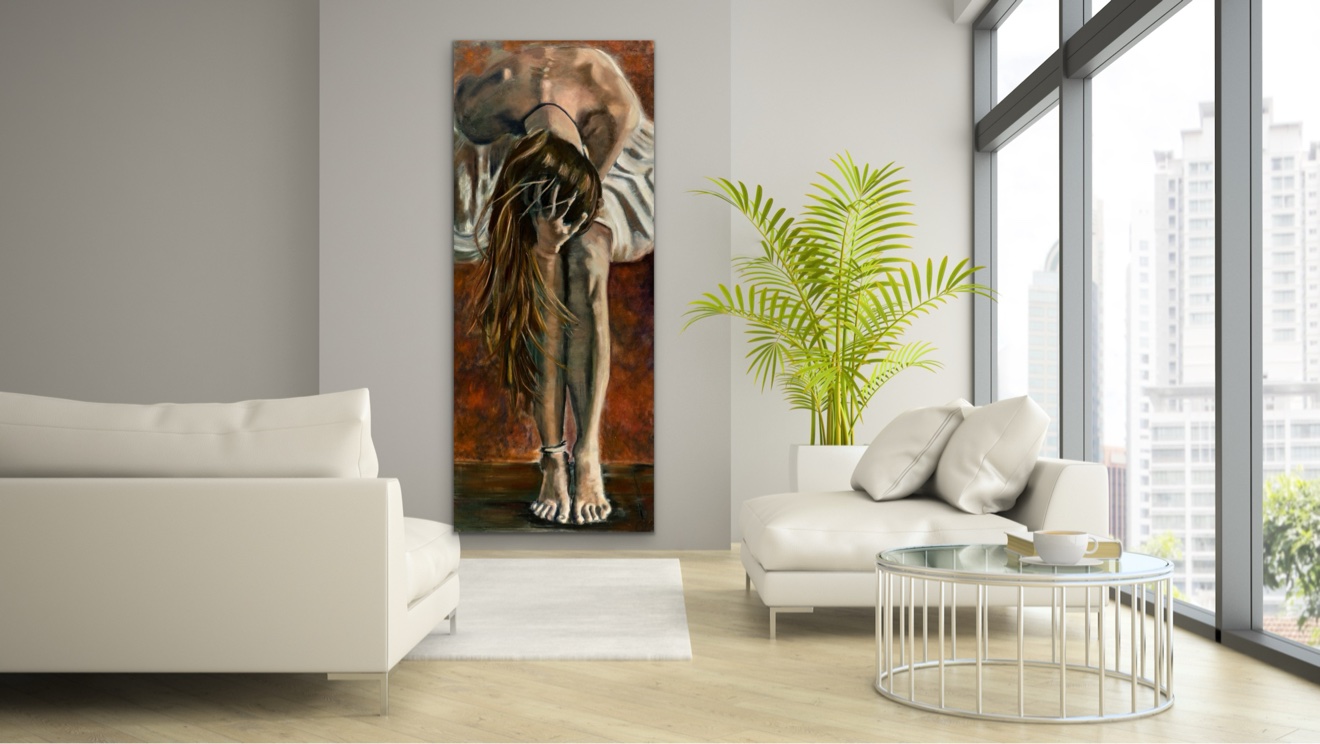 Grace by Charlene Falk — canvas print in a living room