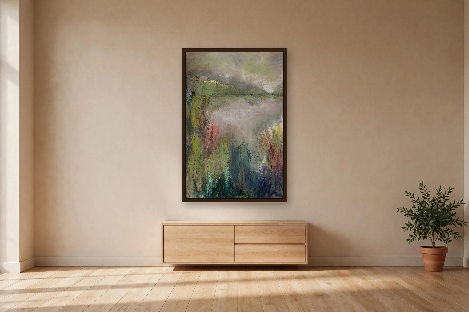 Meadow by Charlene Falk — canvas print in a living room