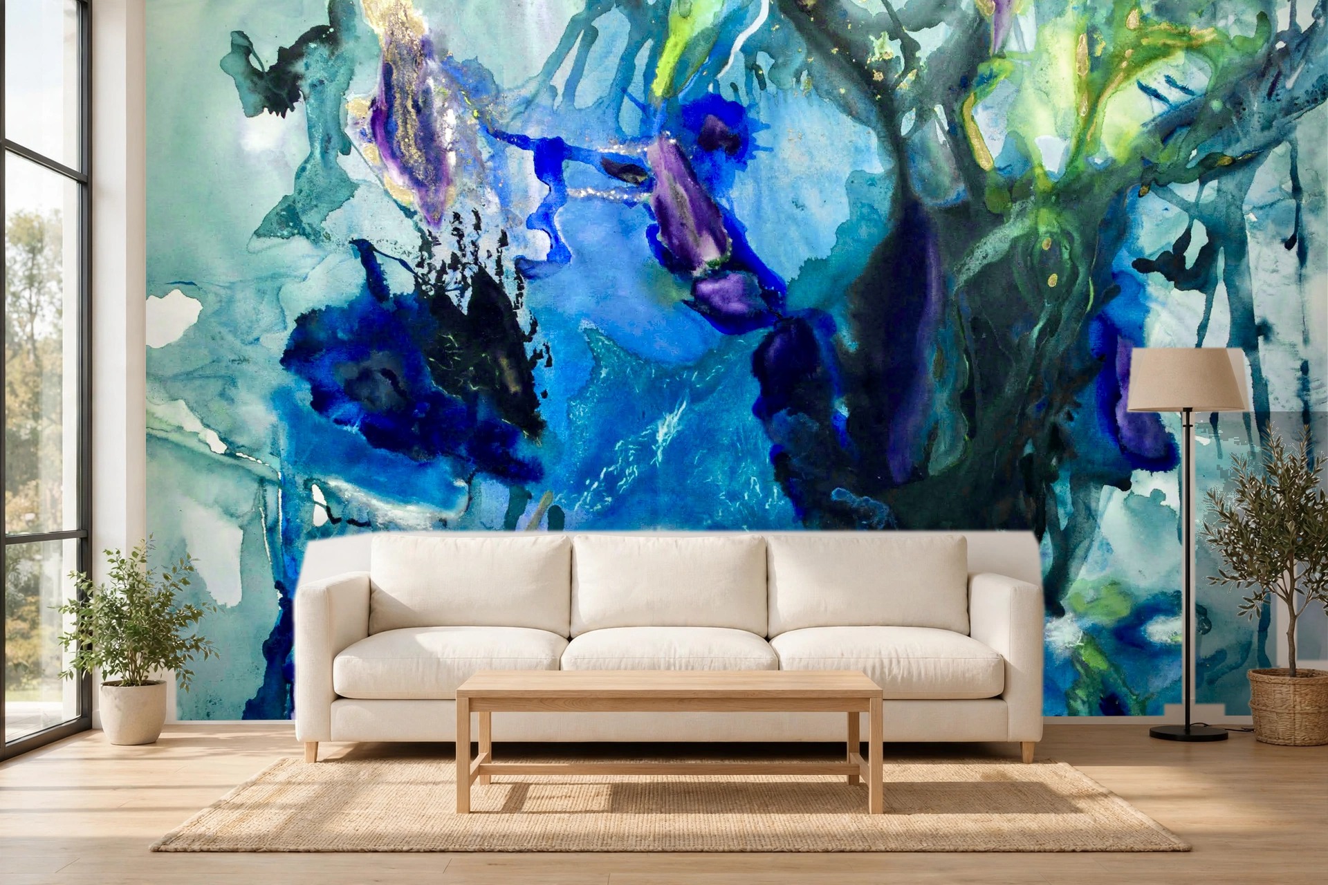 Monsoon as a custom wallpaper mural by Charlene Falk