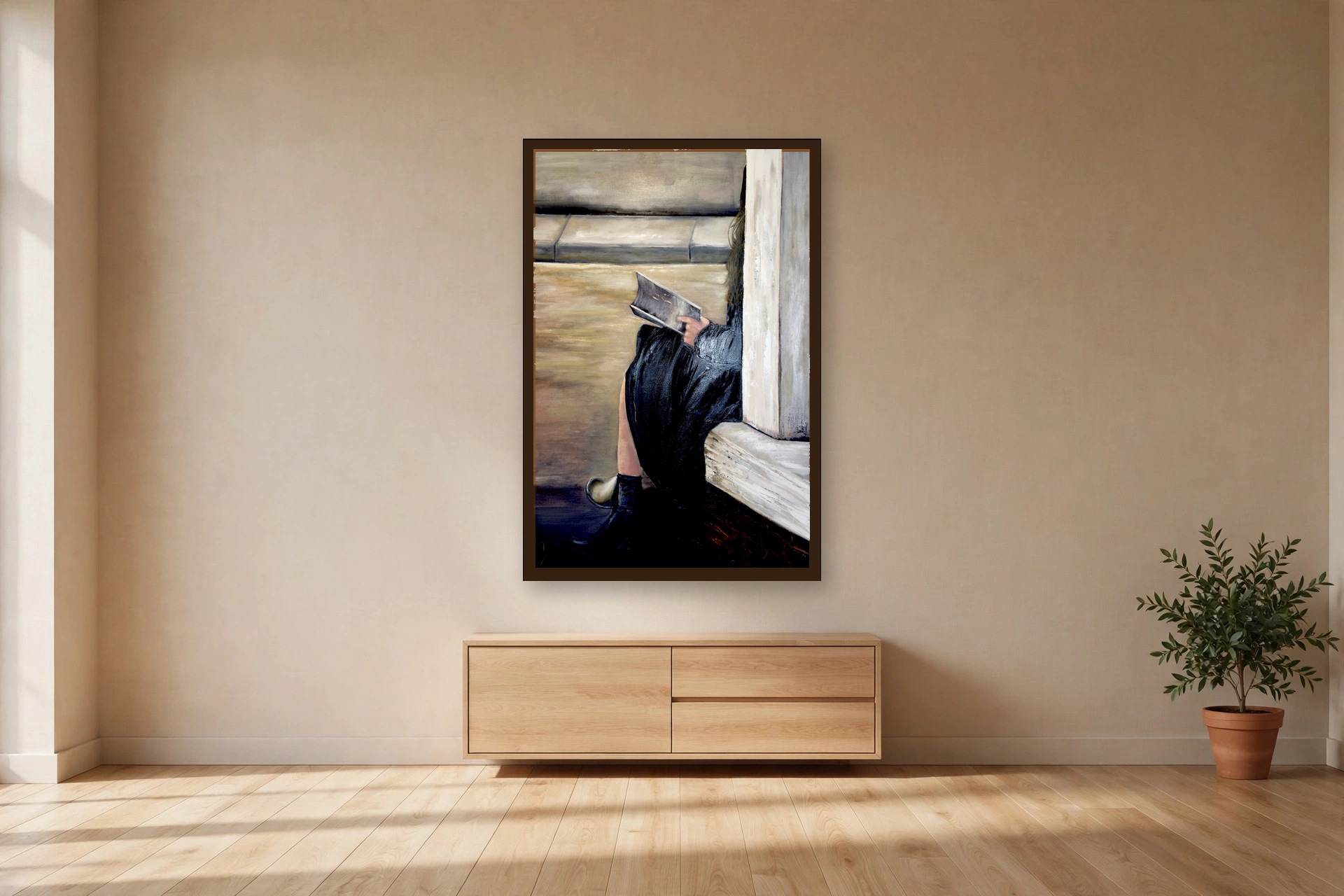 Poetry by Charlene Falk — canvas print in a living room
