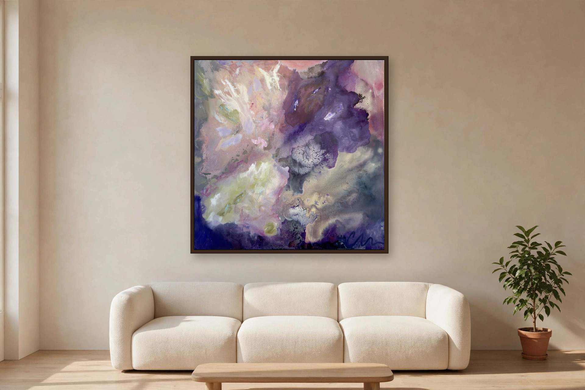 The Night Garden, No. 3 by Charlene Falk — canvas print in a living room
