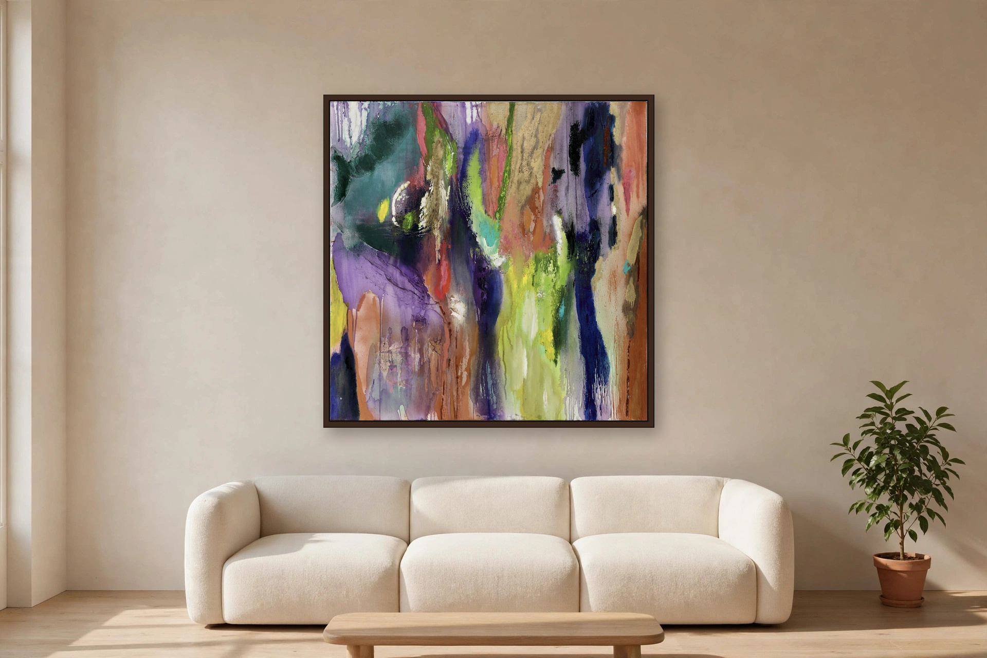 There Is A Place, No. 5 by Charlene Falk — canvas print in a living room