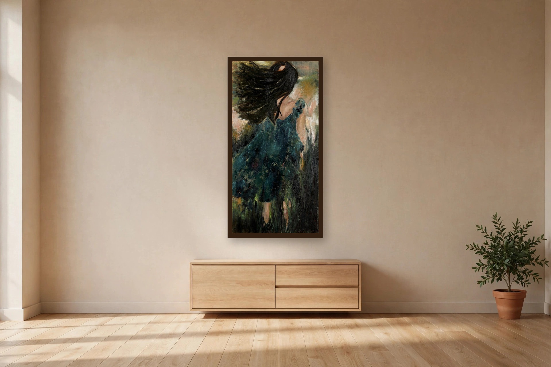 Under the Sky by Charlene Falk — canvas print in a living room