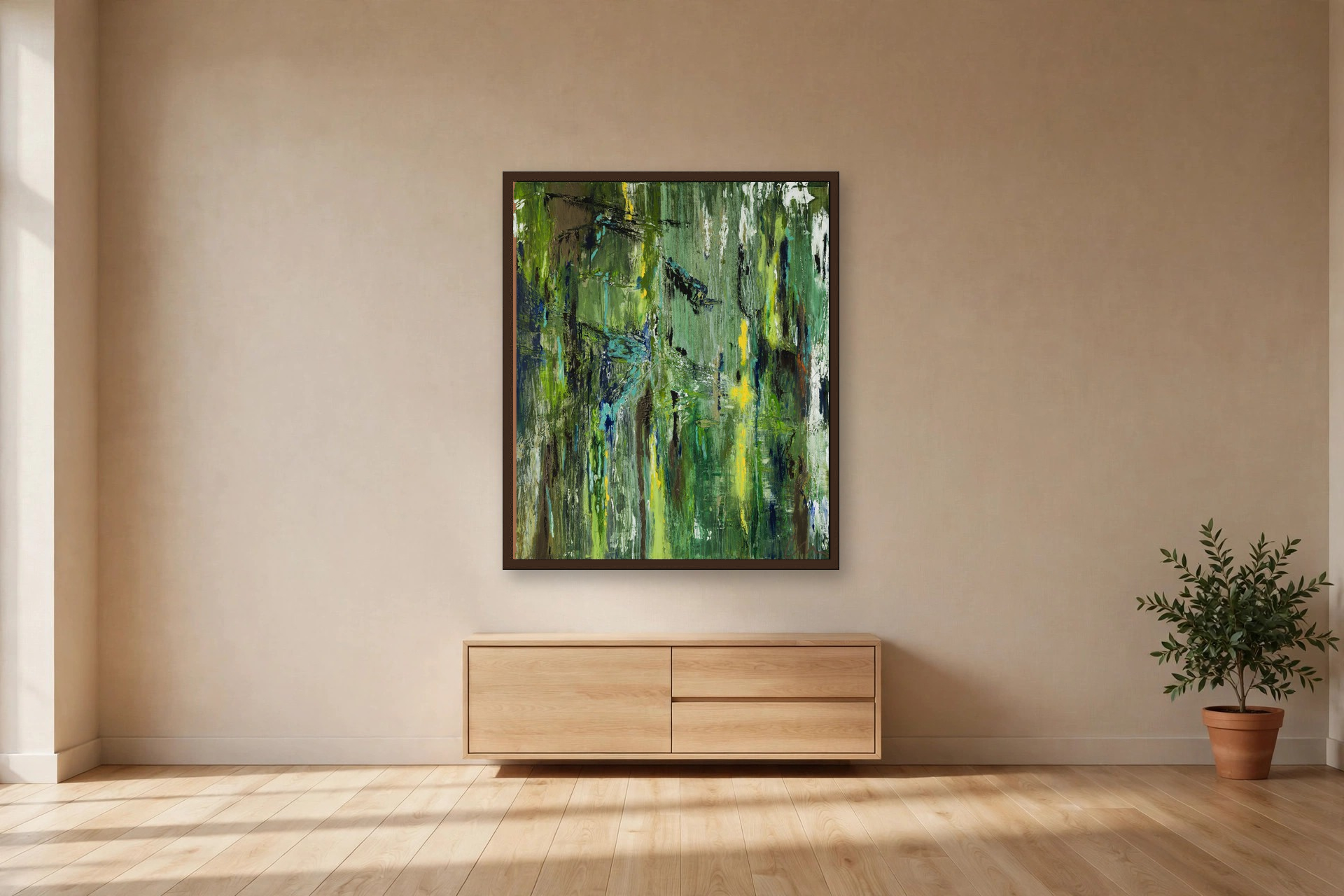 I Only Went For A Walk by Charlene Falk — canvas print in a living room