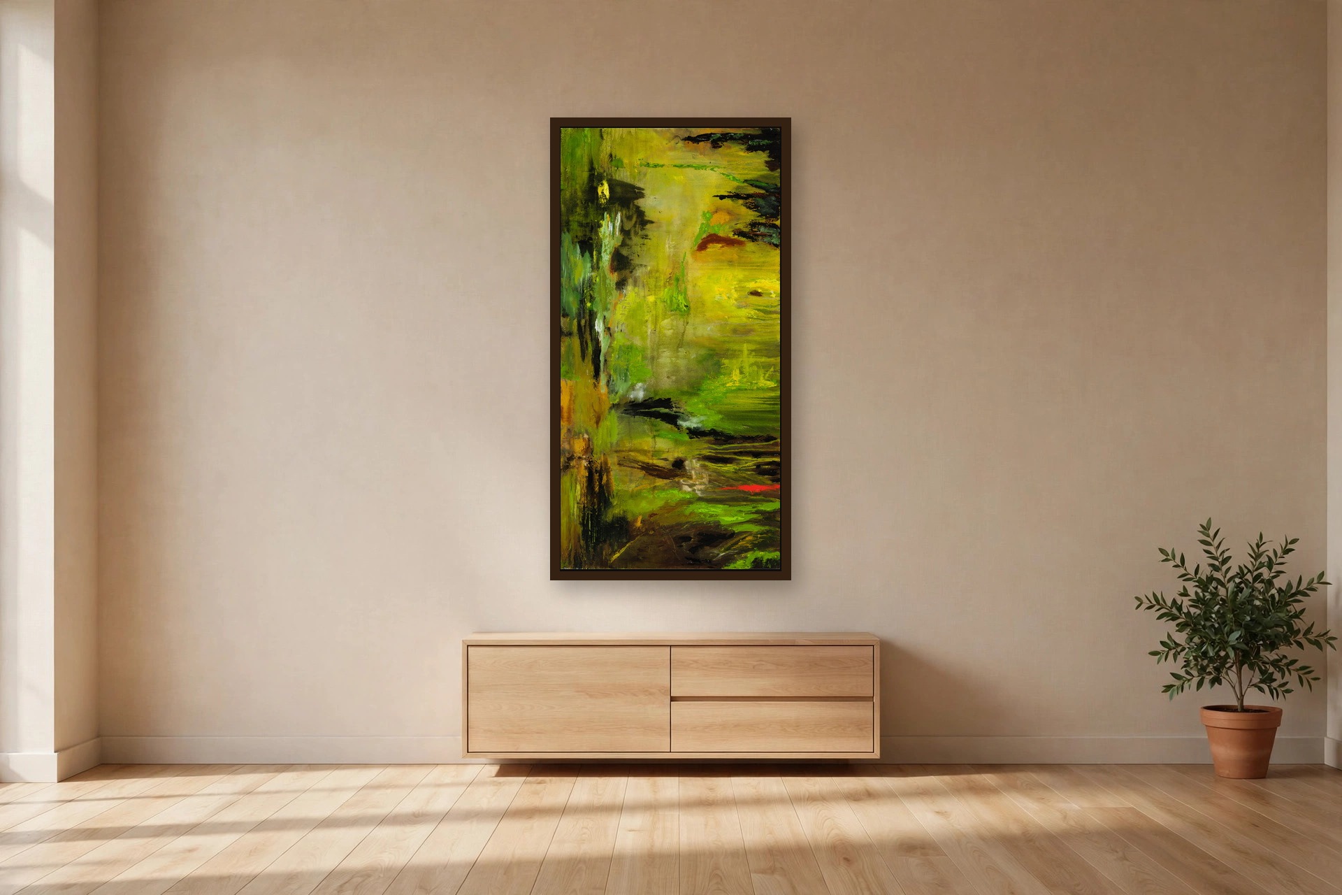 Where We Walk, No. 3 by Charlene Falk — canvas print in a living room