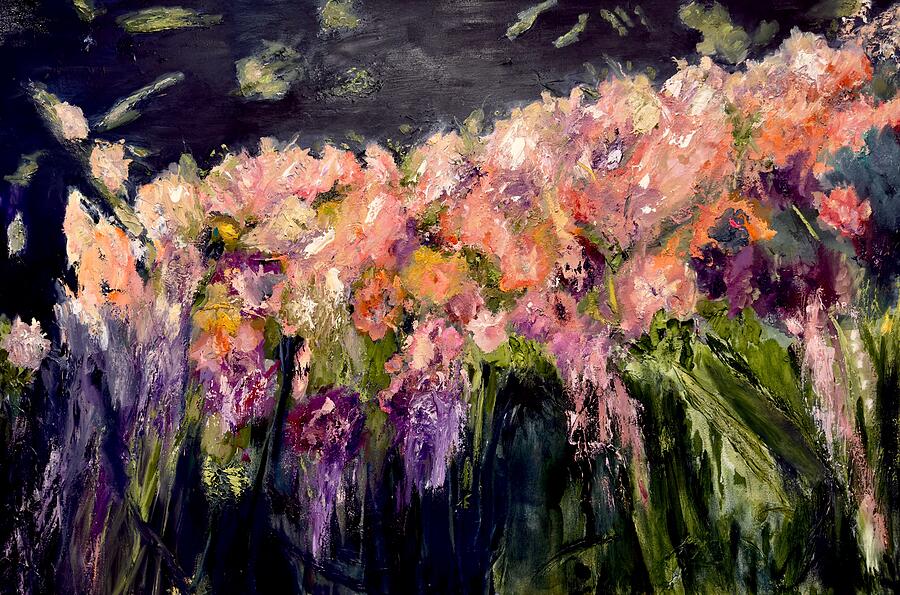 The Night Garden — abstract painting by Charlene Falk