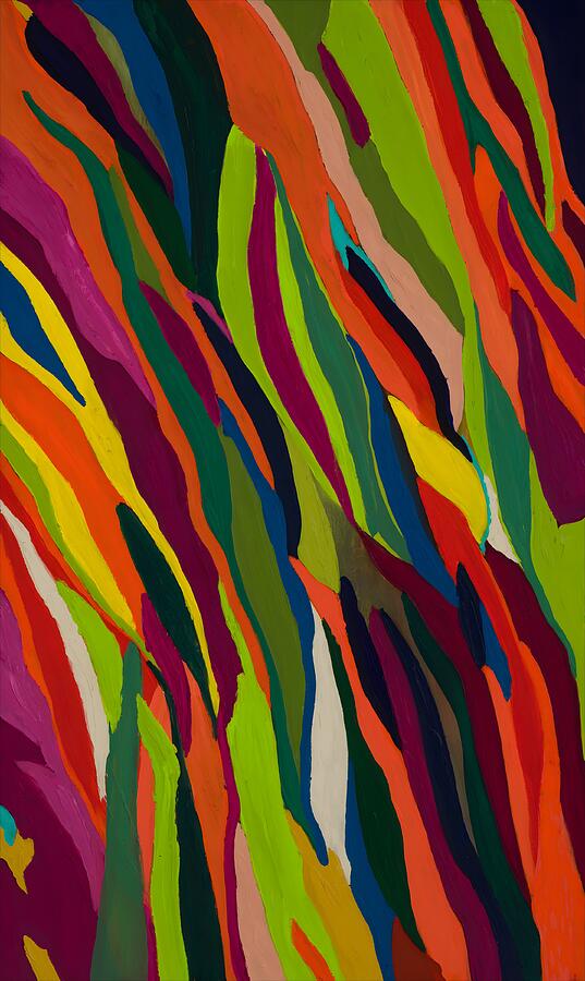 The Eucalyptus Tree, No. 4 — abstract painting by Charlene Falk