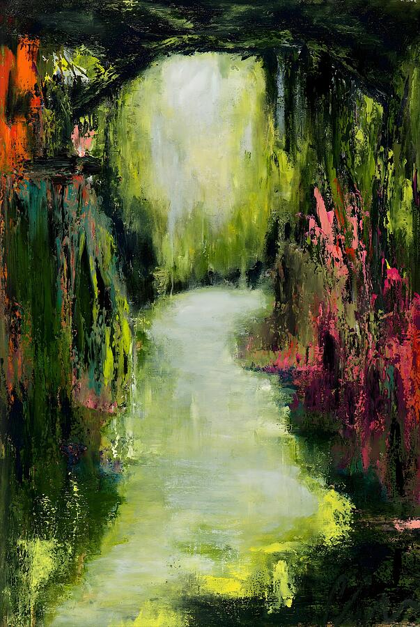 The River Flows — abstract painting by Charlene Falk