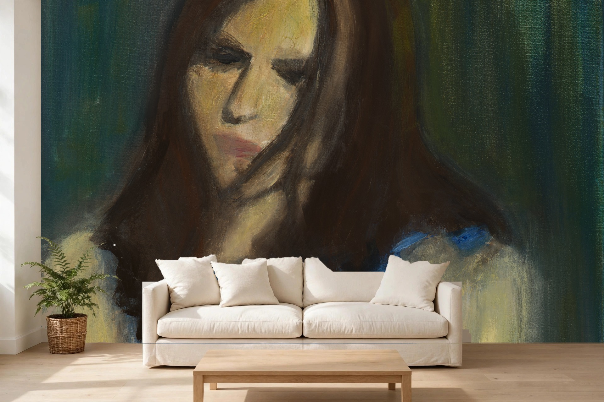 Blue as a custom wallpaper mural by Charlene Falk