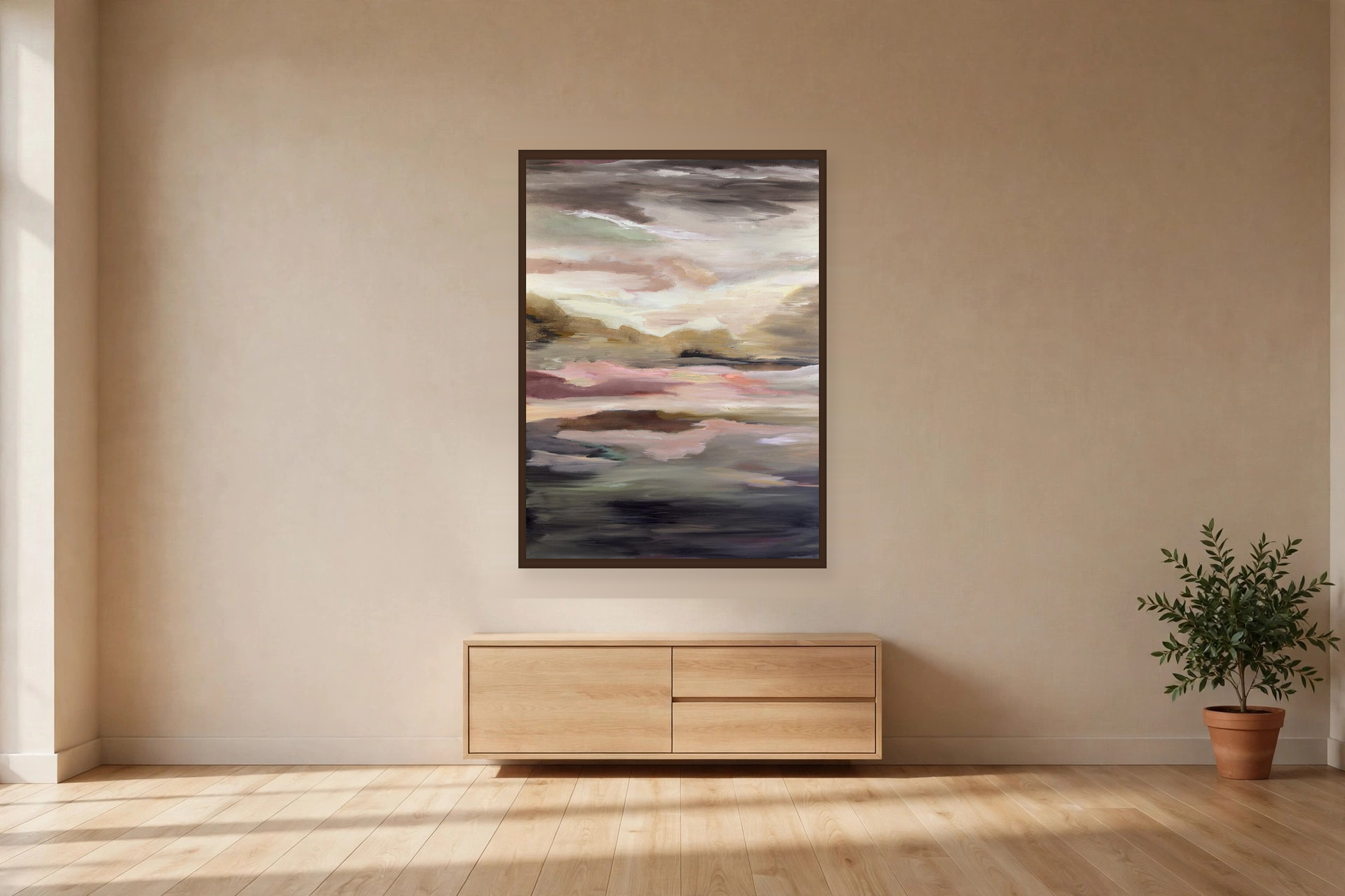 Desert View, No. 1 by Charlene Falk — canvas print in a living room