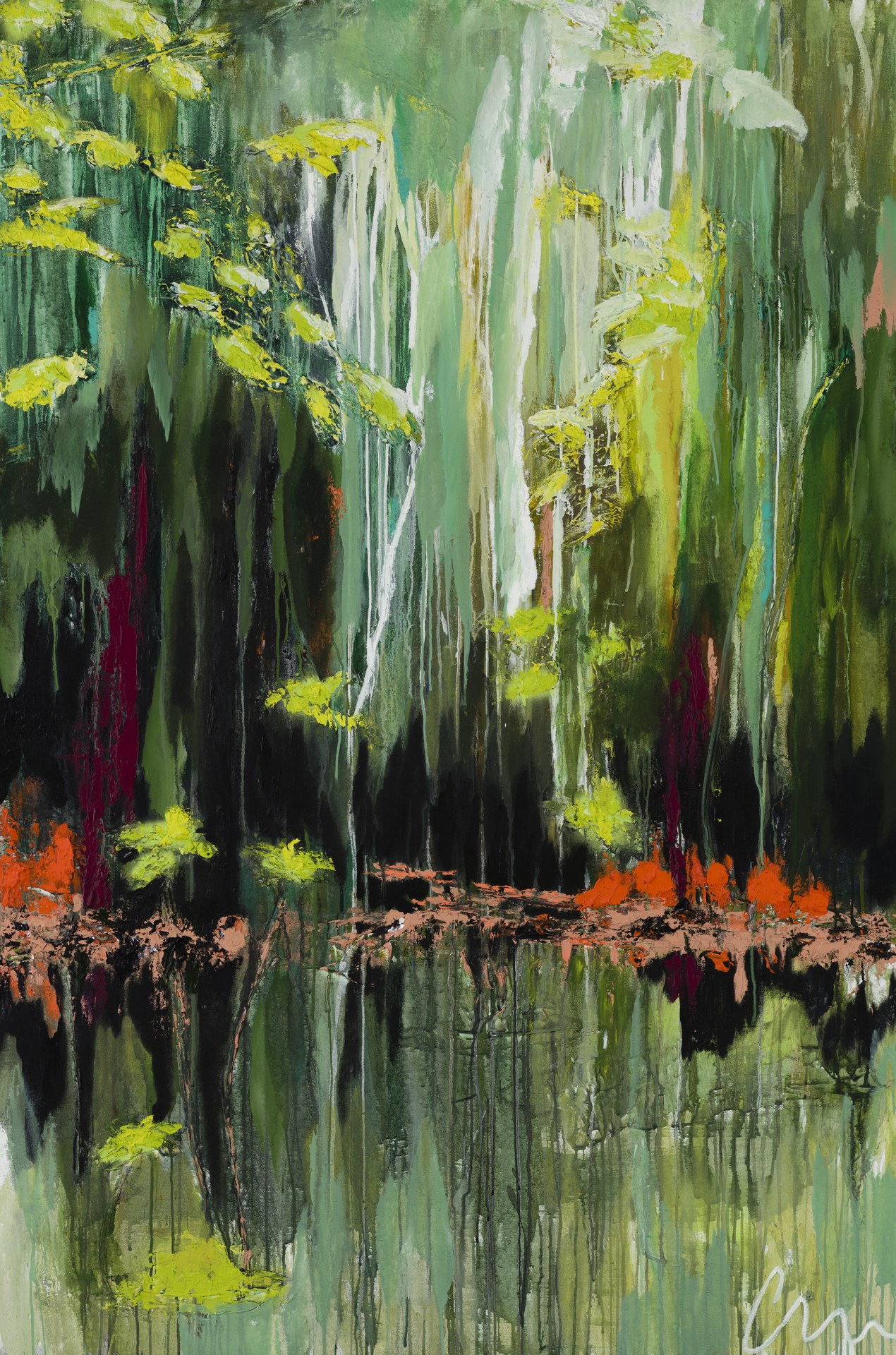 A Place You Cannot See, No. 1 — abstract painting by Charlene Falk