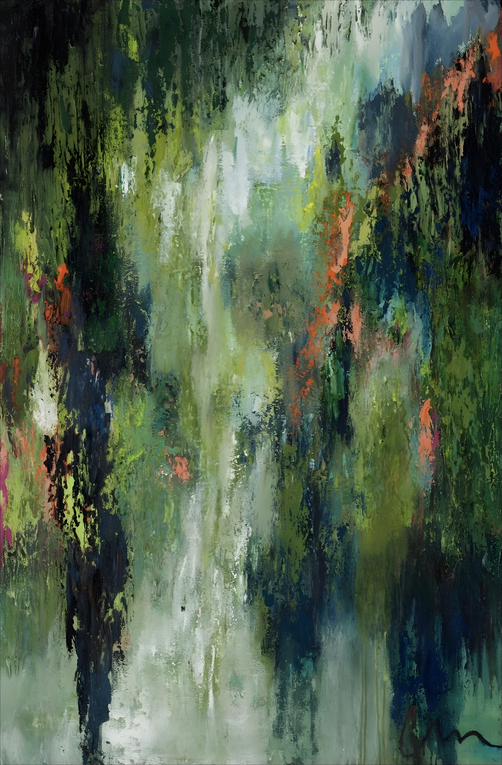 A Place You Cannot See, No. 5 — abstract painting by Charlene Falk