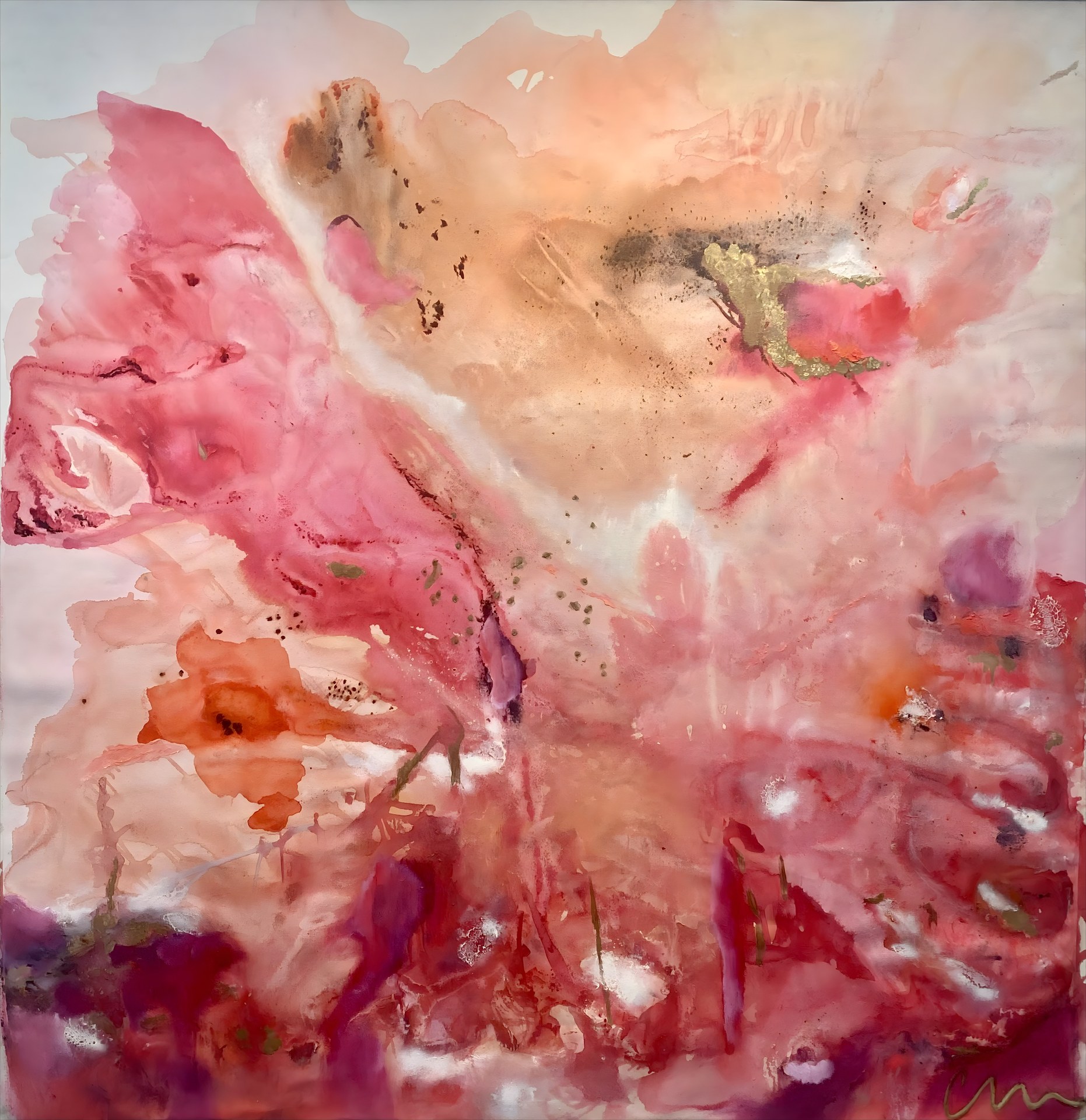 Bougainvillea — abstract painting by Charlene Falk