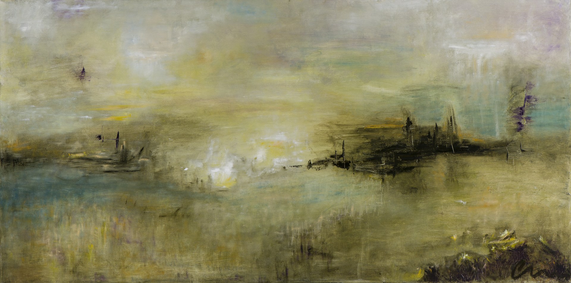 Break of Day — abstract painting by Charlene Falk