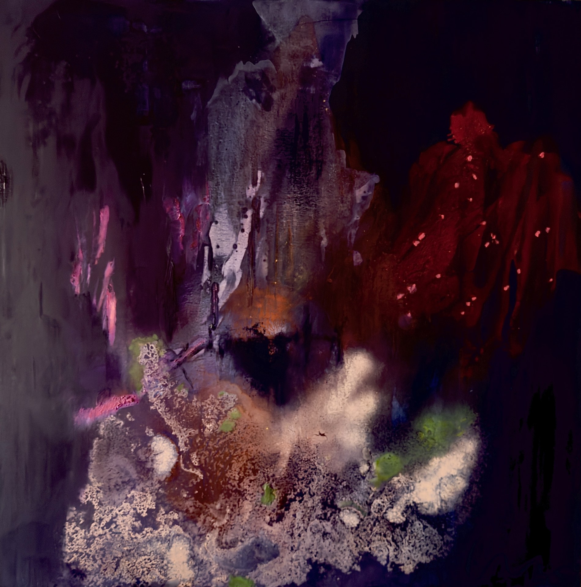 The Night Garden, No. 4 — abstract painting by Charlene Falk