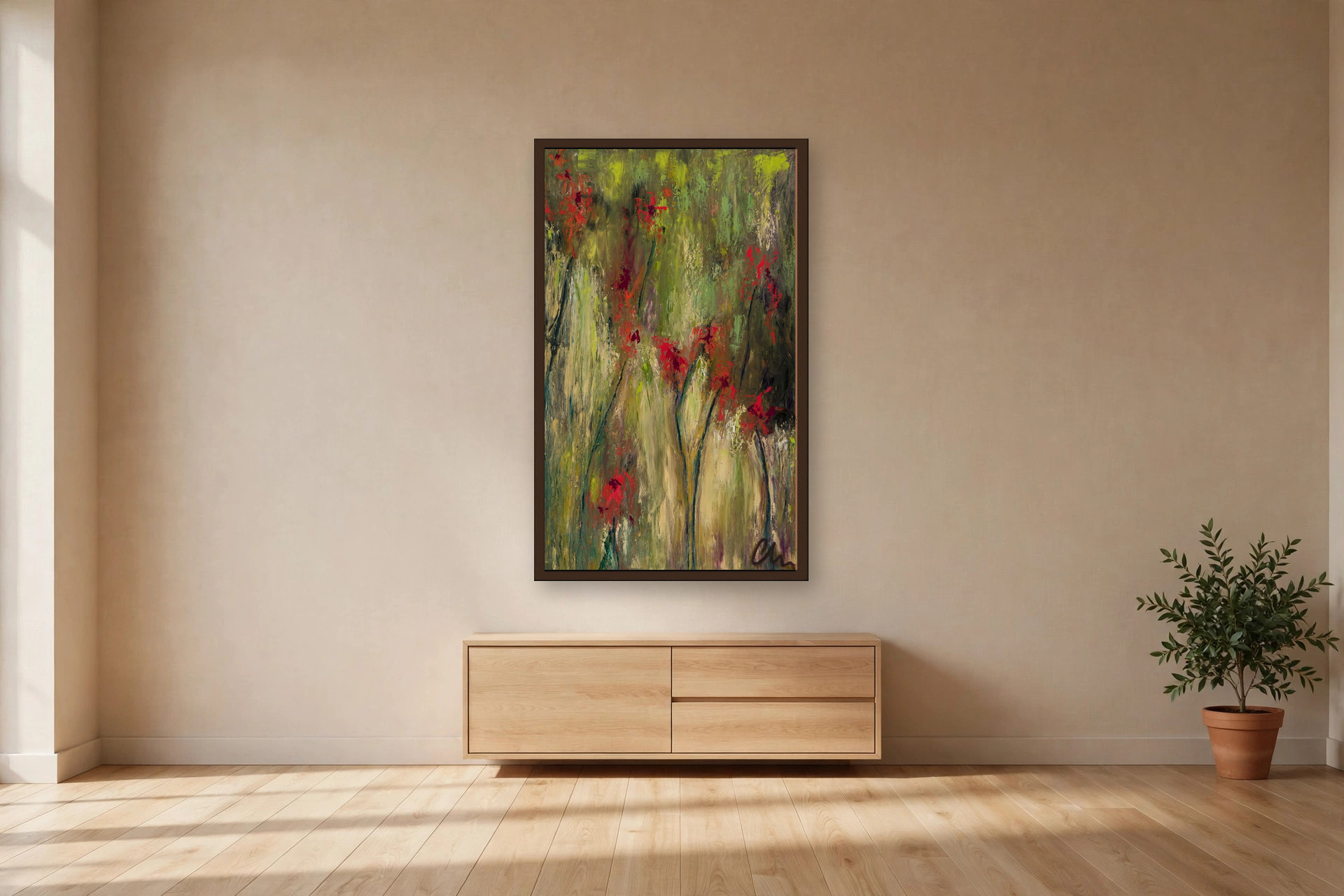 For Leah by Charlene Falk — canvas print in a living room