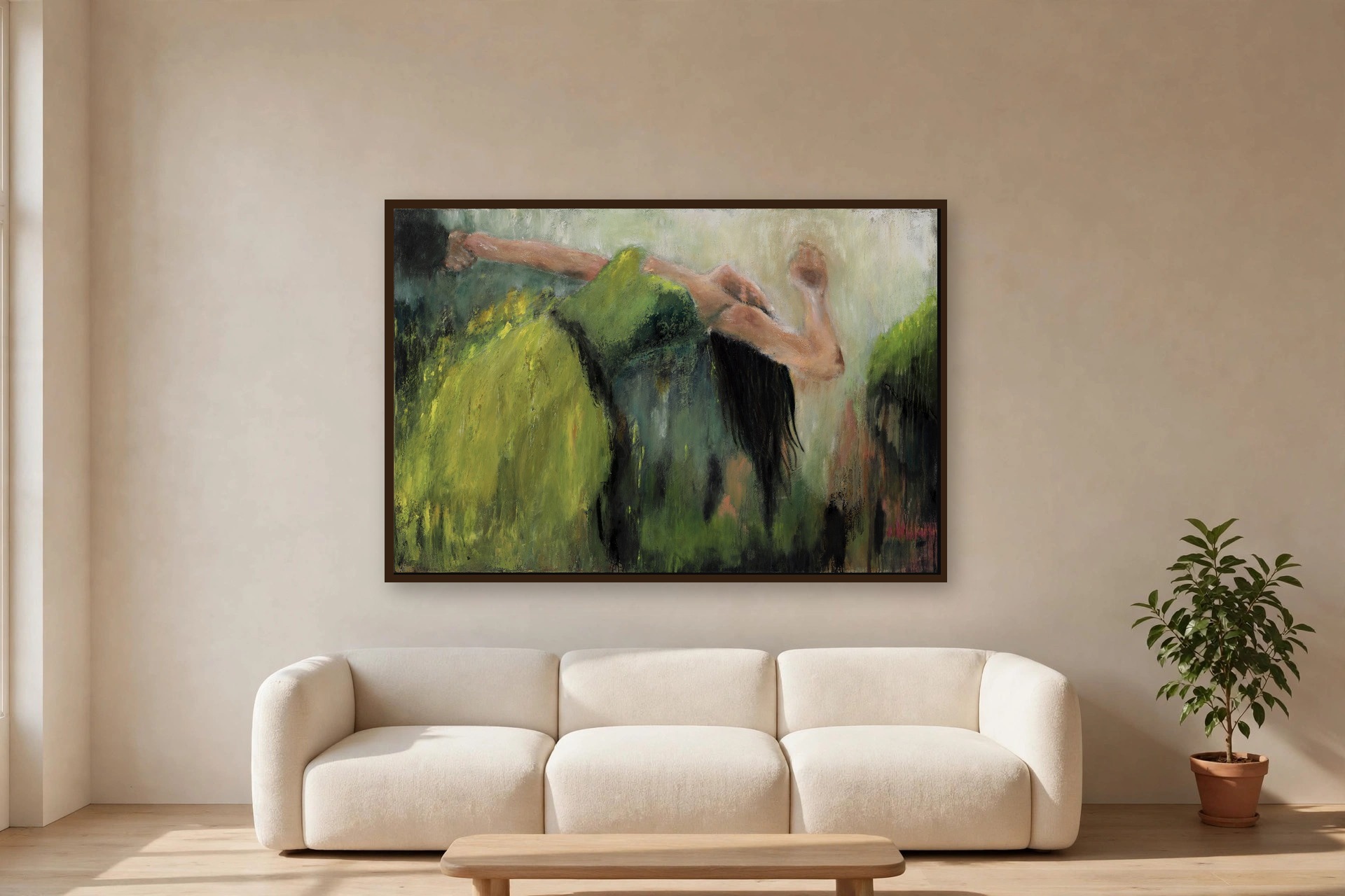 Free by Charlene Falk — canvas print in a living room