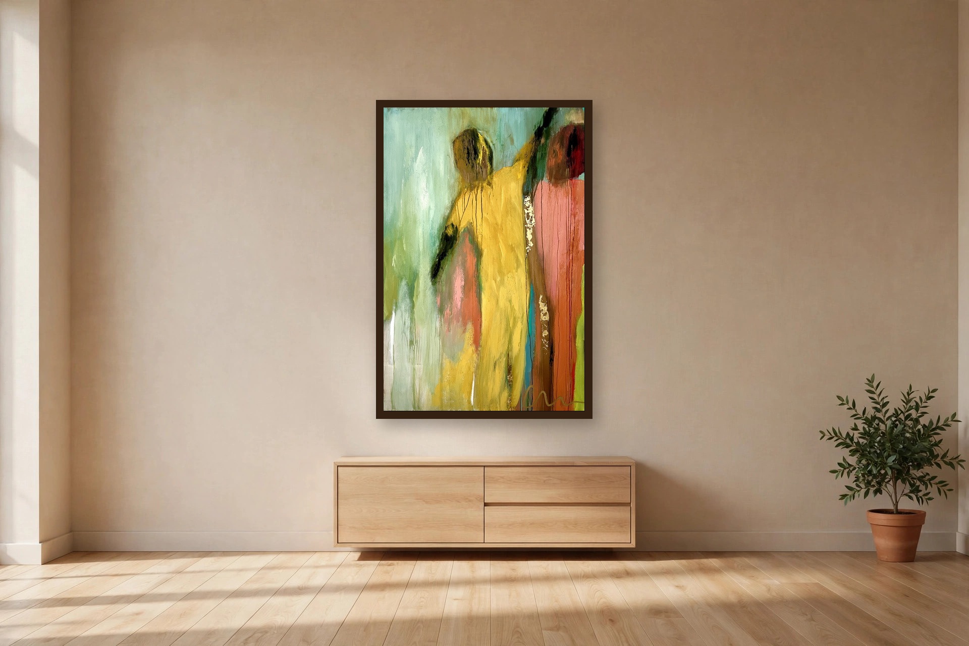 Guest House, No. 2 by Charlene Falk — canvas print in a living room