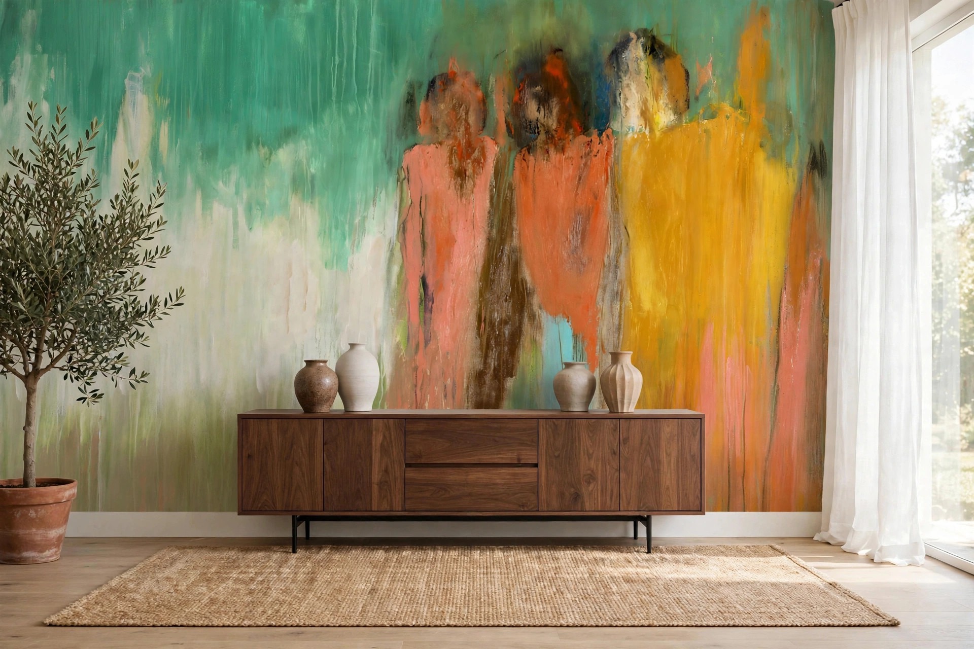 Guest House, No. 4 as a custom wallpaper mural by Charlene Falk