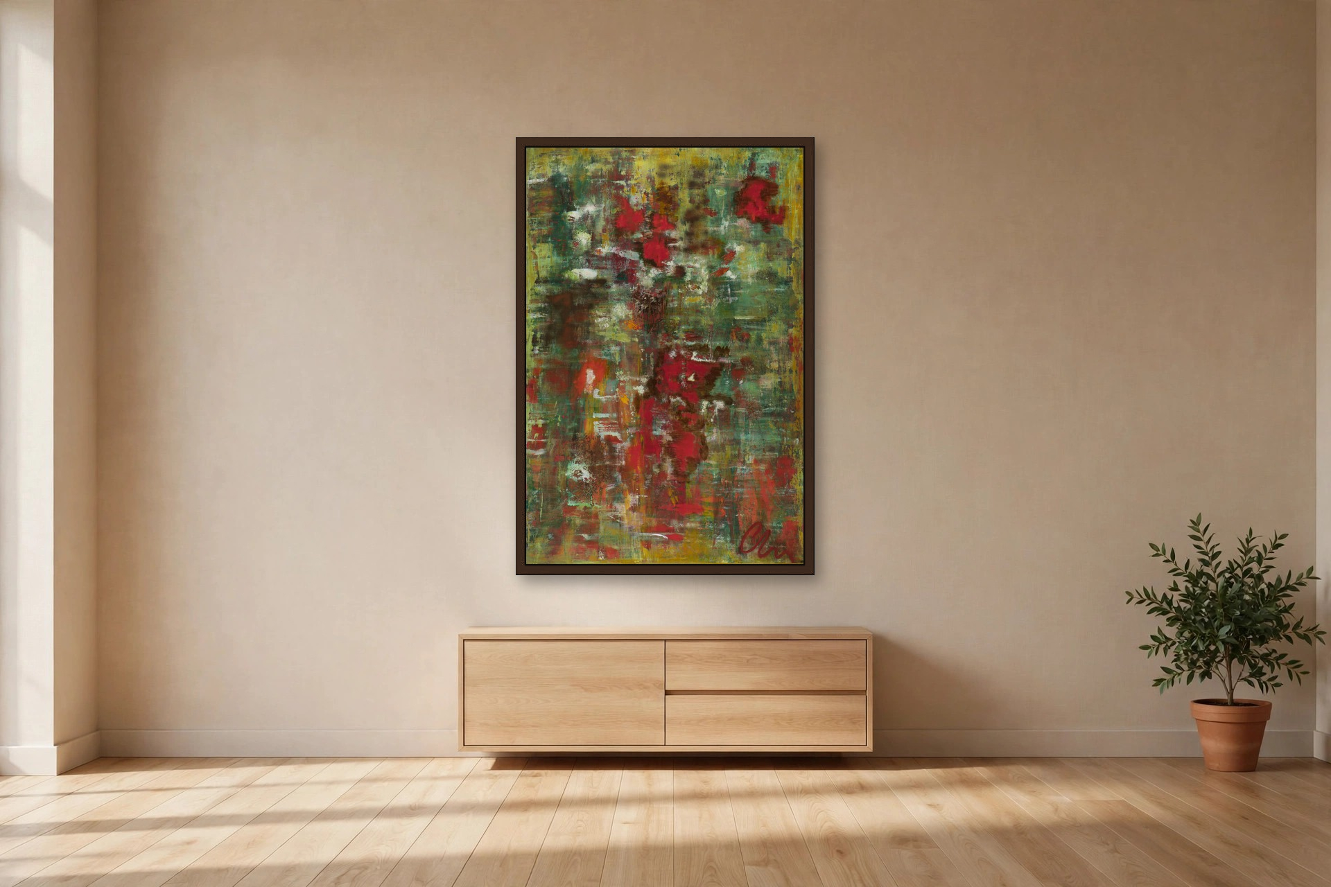 Illusion by Charlene Falk — canvas print in a living room