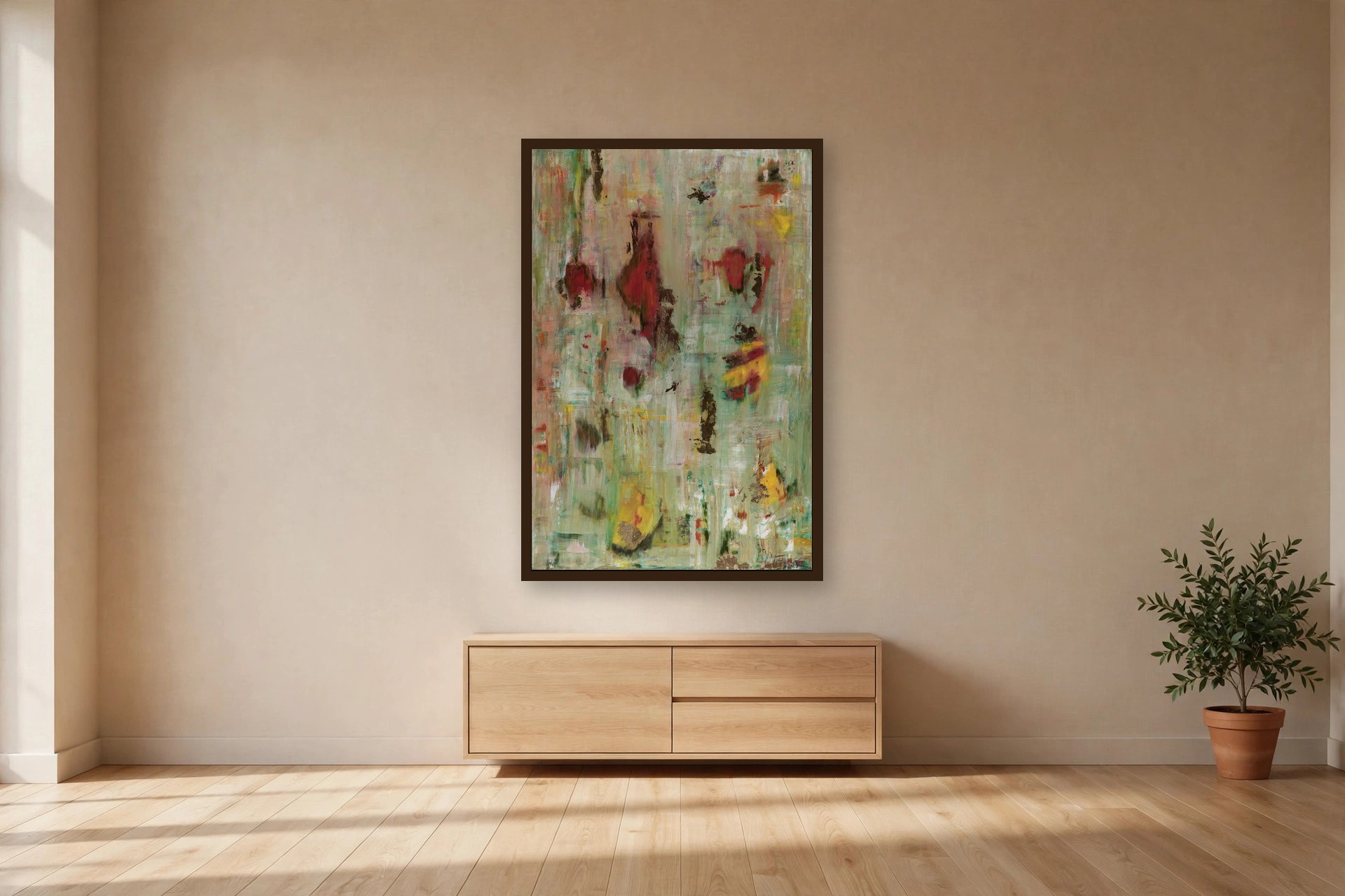 Light by Charlene Falk — canvas print in a living room