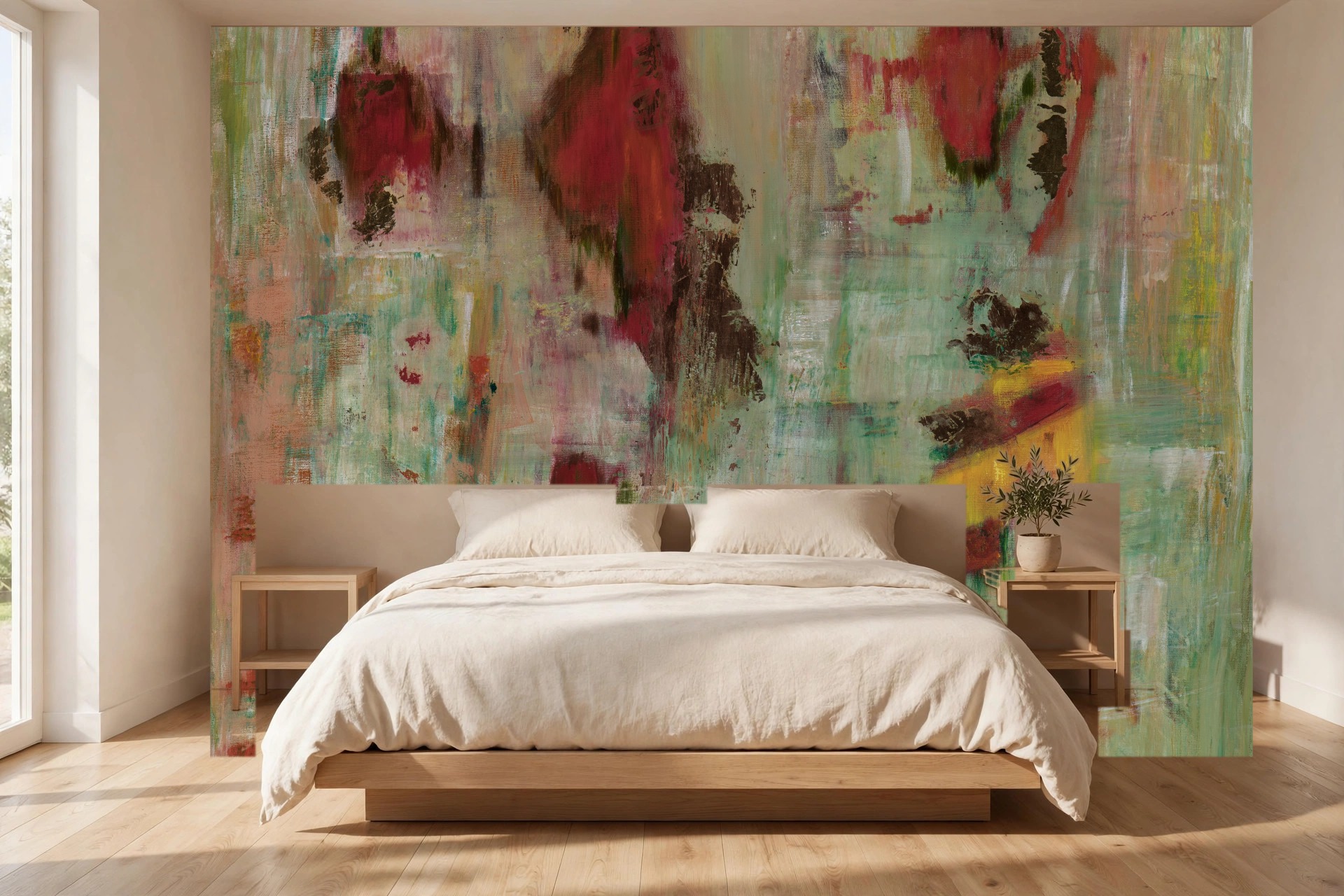 Light as a custom wallpaper mural by Charlene Falk
