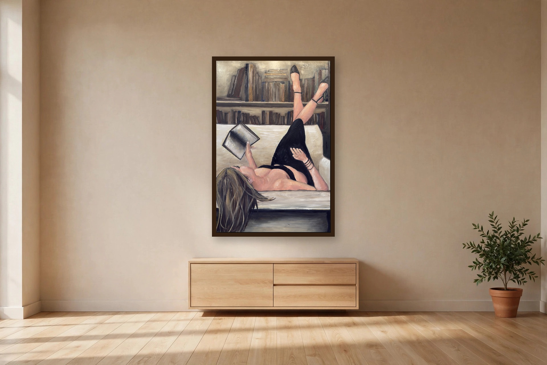 Poetry, No. 2 by Charlene Falk — canvas print in a living room