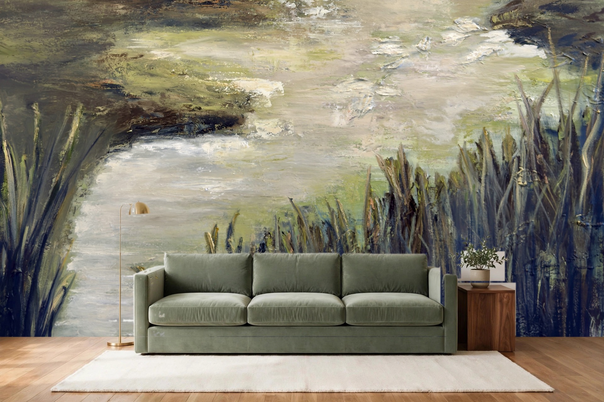River Mist as a custom wallpaper mural by Charlene Falk