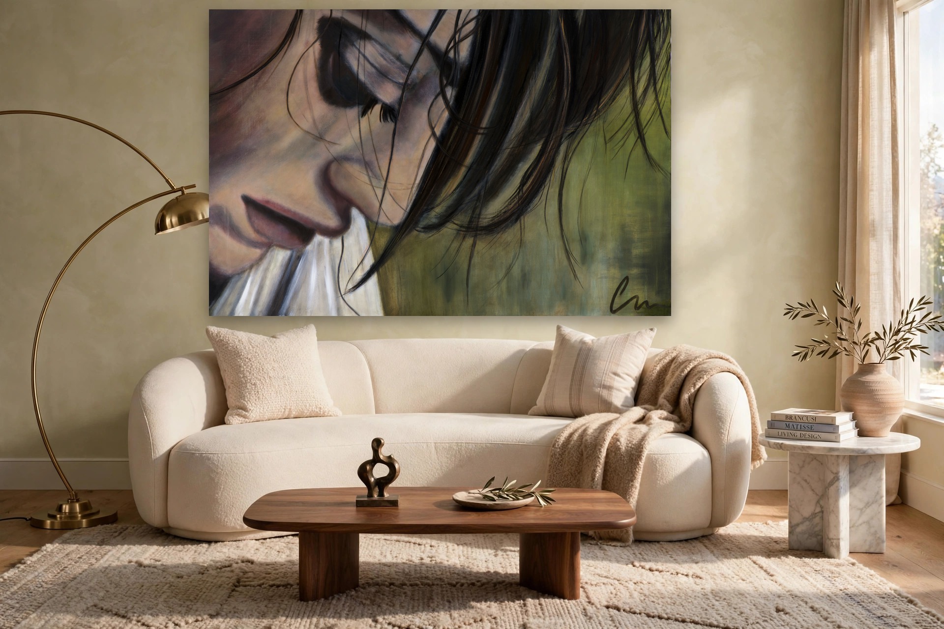 Courage by Charlene Falk — canvas print in a living room