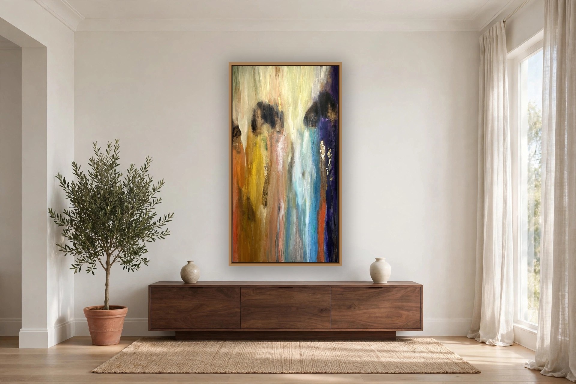 Guest House, No. 1 by Charlene Falk — canvas print in a living room
