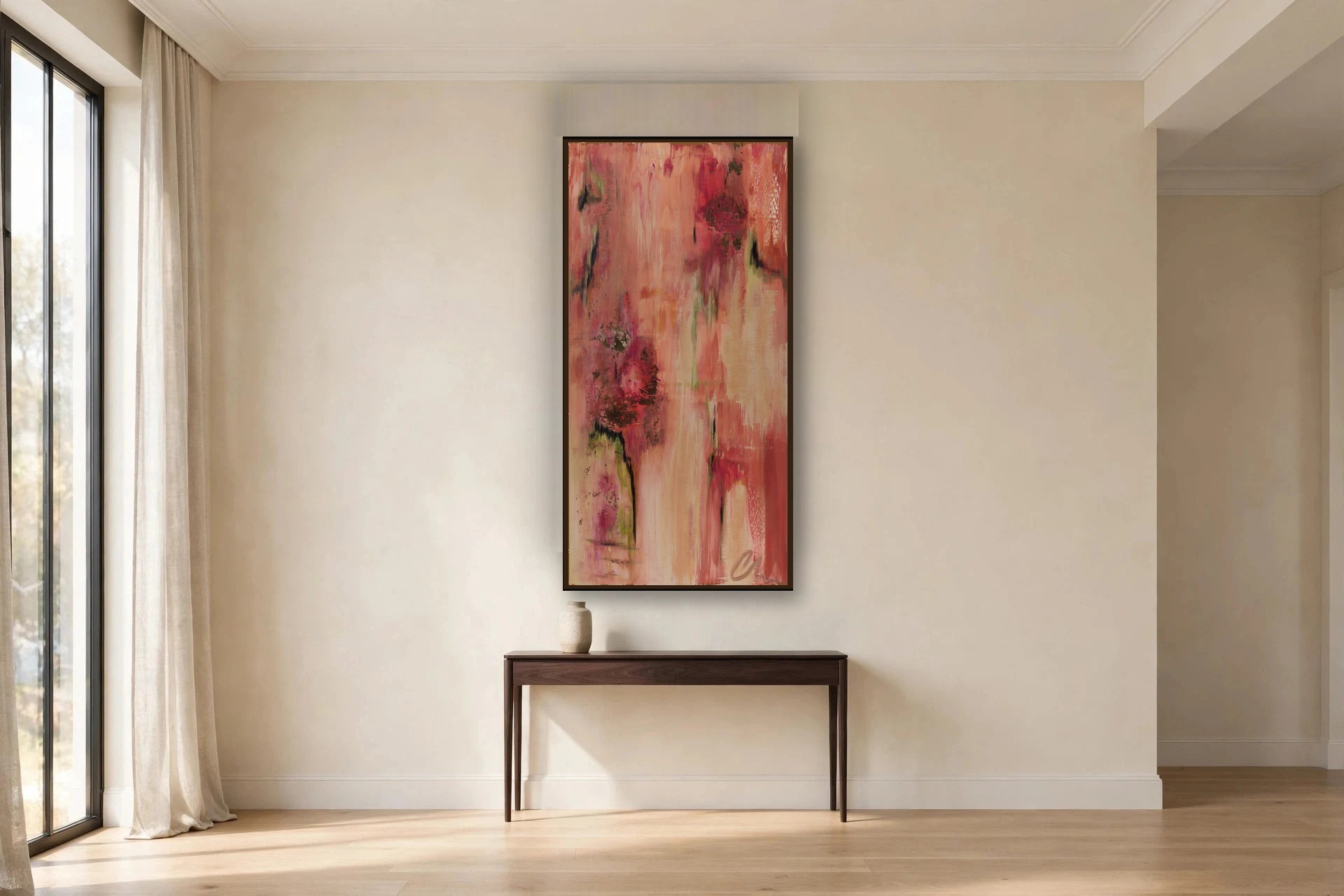 Reflection by Charlene Falk — canvas print in a living room