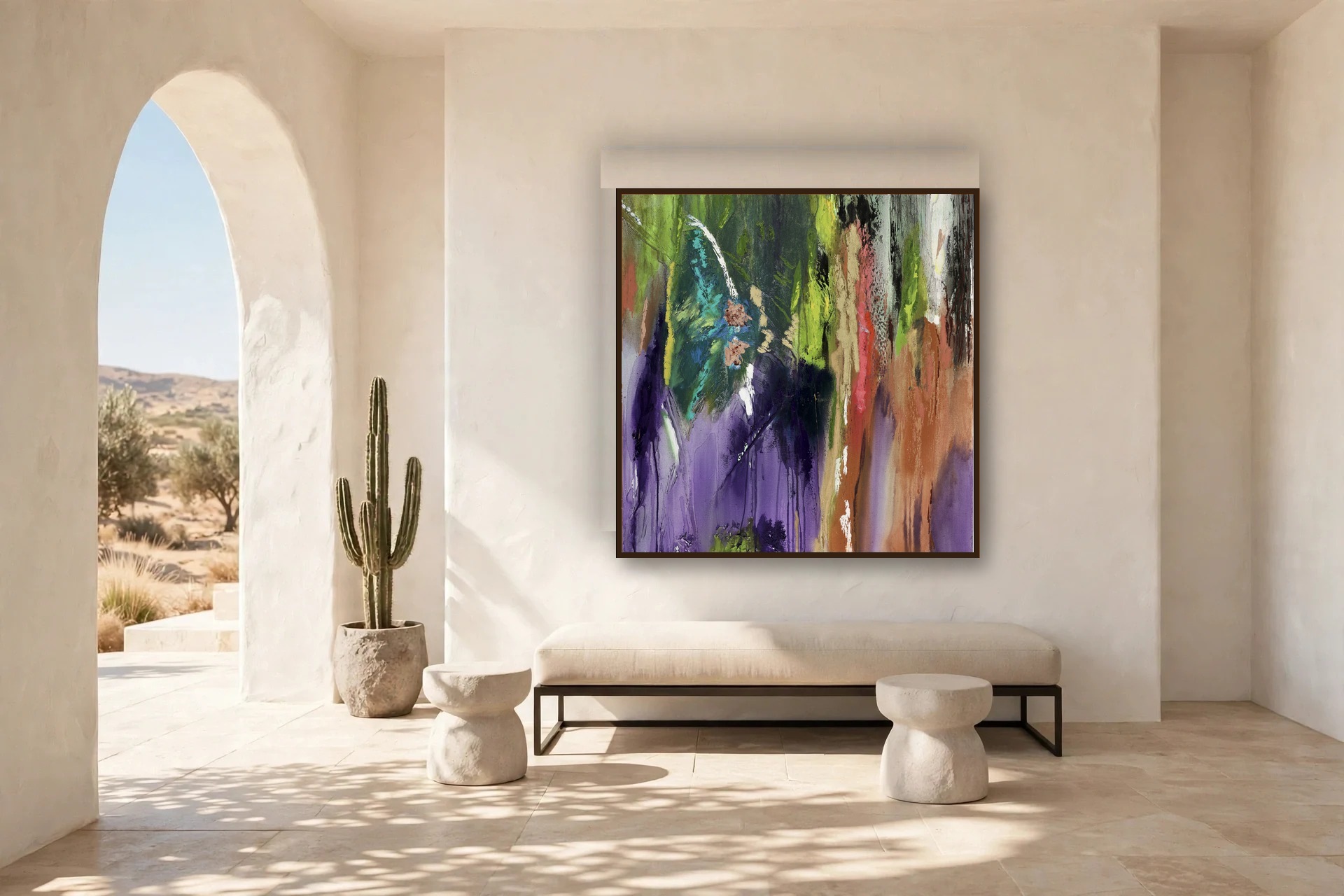 There Is A Place, No. 6 by Charlene Falk — canvas print in a living room