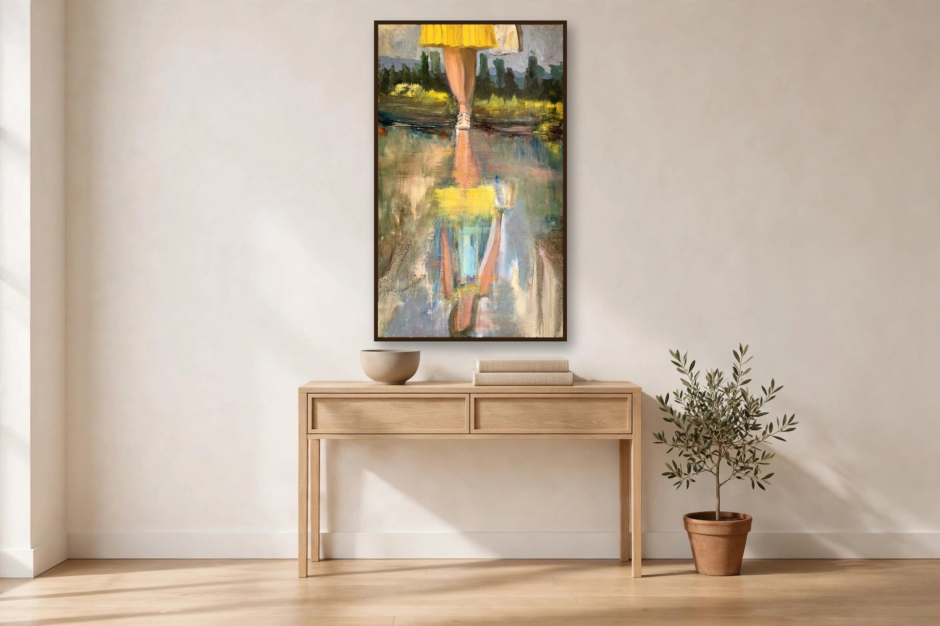 Walk the Line by Charlene Falk — canvas print in a living room