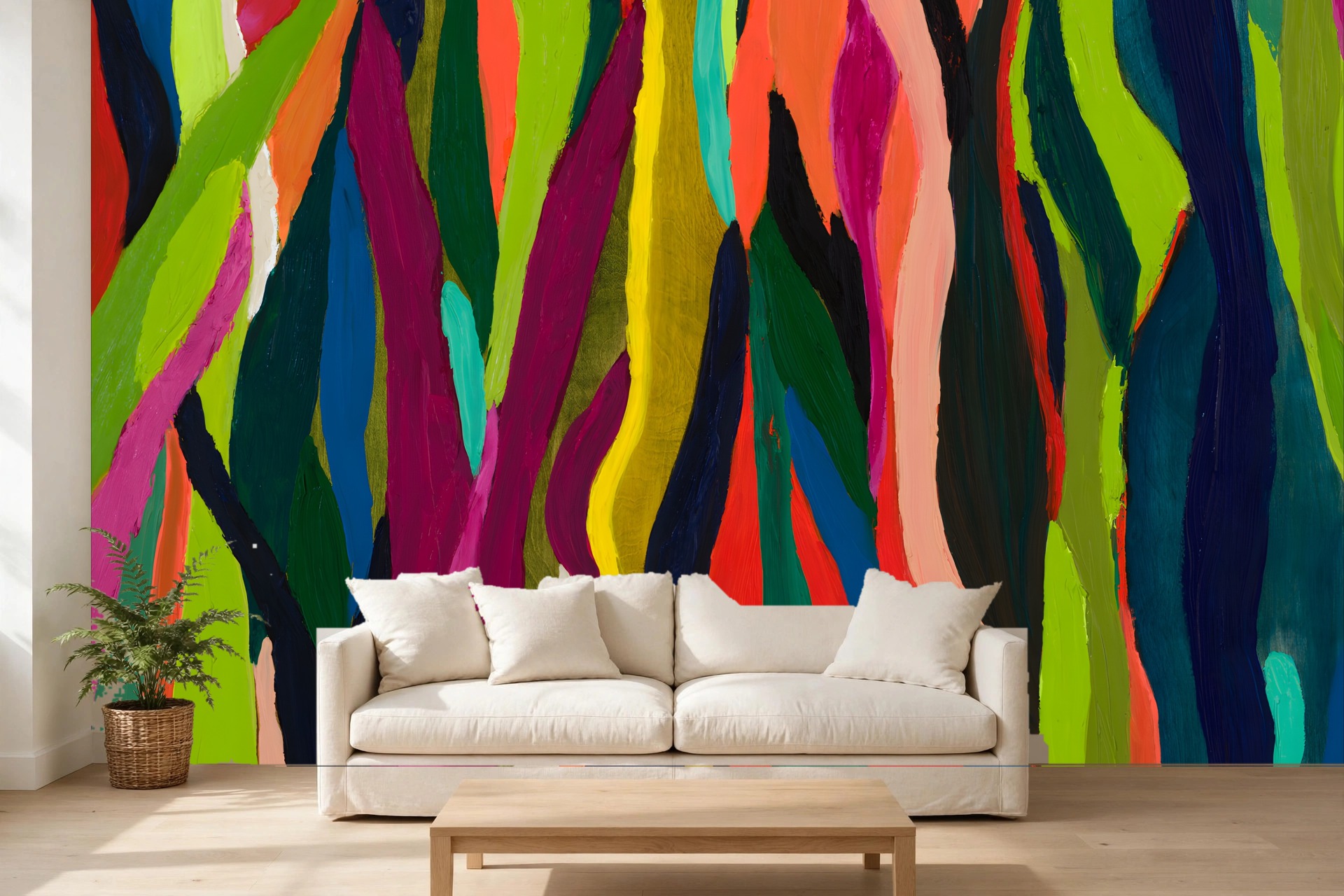 The Eucalyptus Tree, No. 1 as a custom wallpaper mural by Charlene Falk