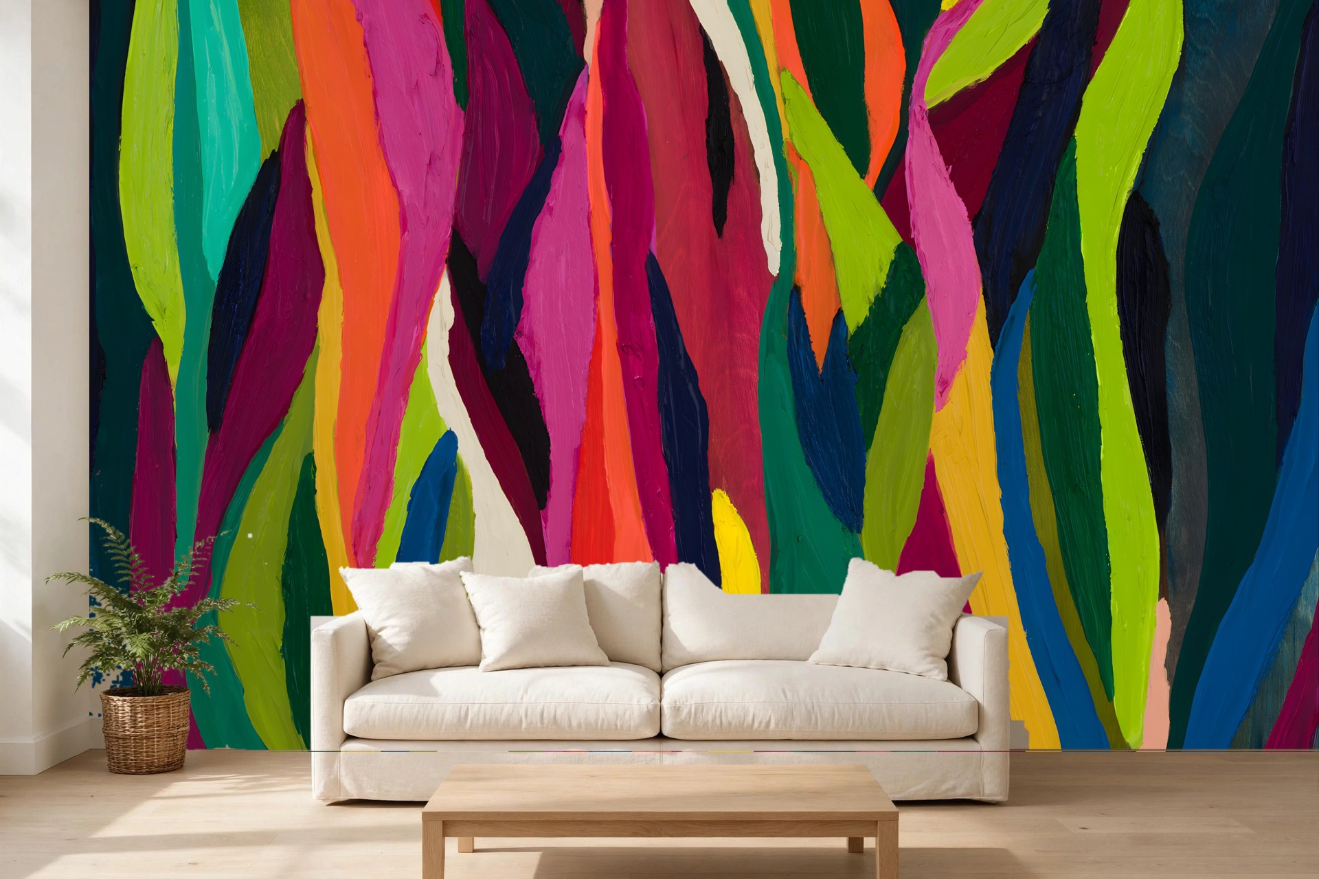 The Eucalyptus Tree, No. 2 as a custom wallpaper mural by Charlene Falk