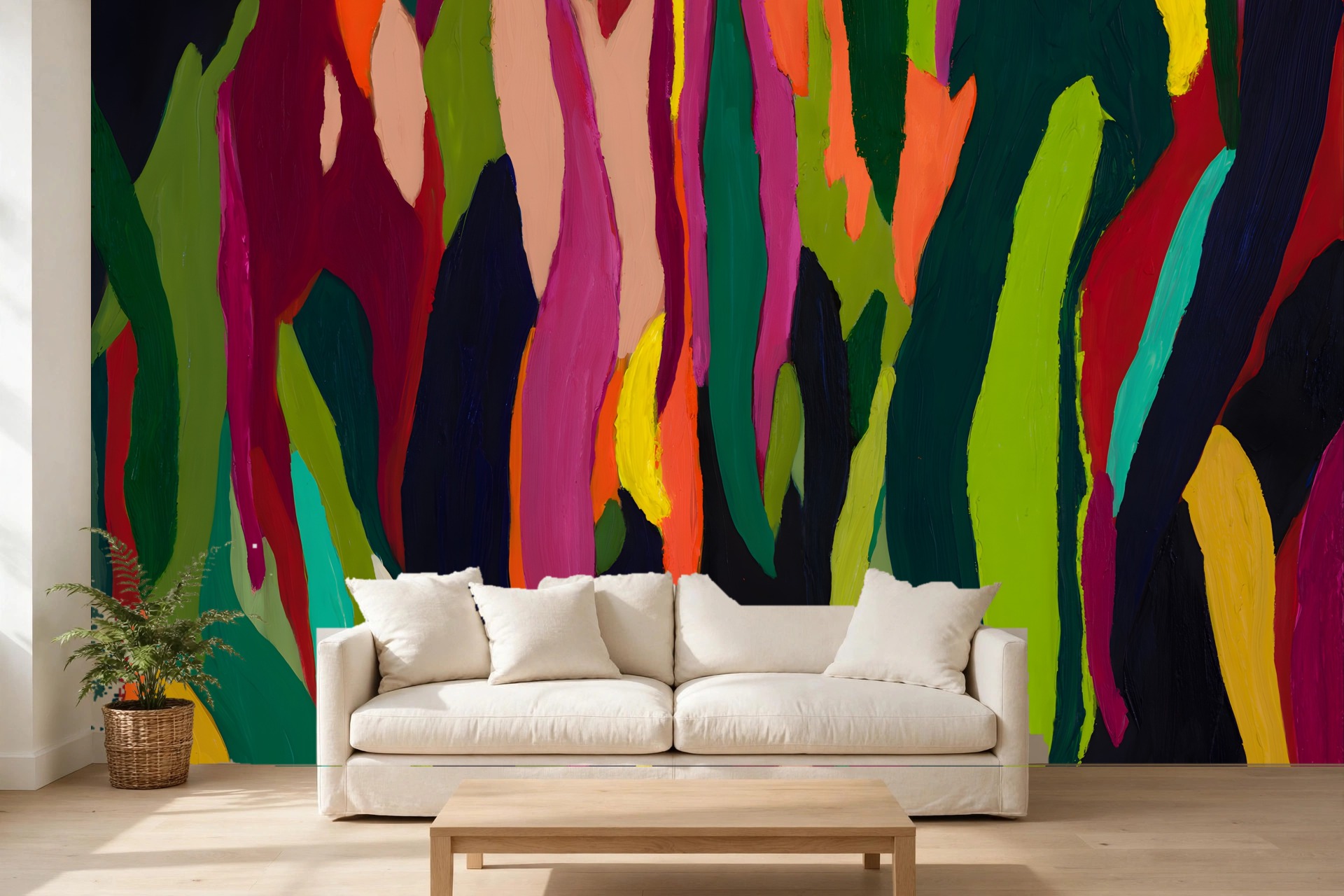 The Eucalyptus Tree, No. 3 as a custom wallpaper mural by Charlene Falk