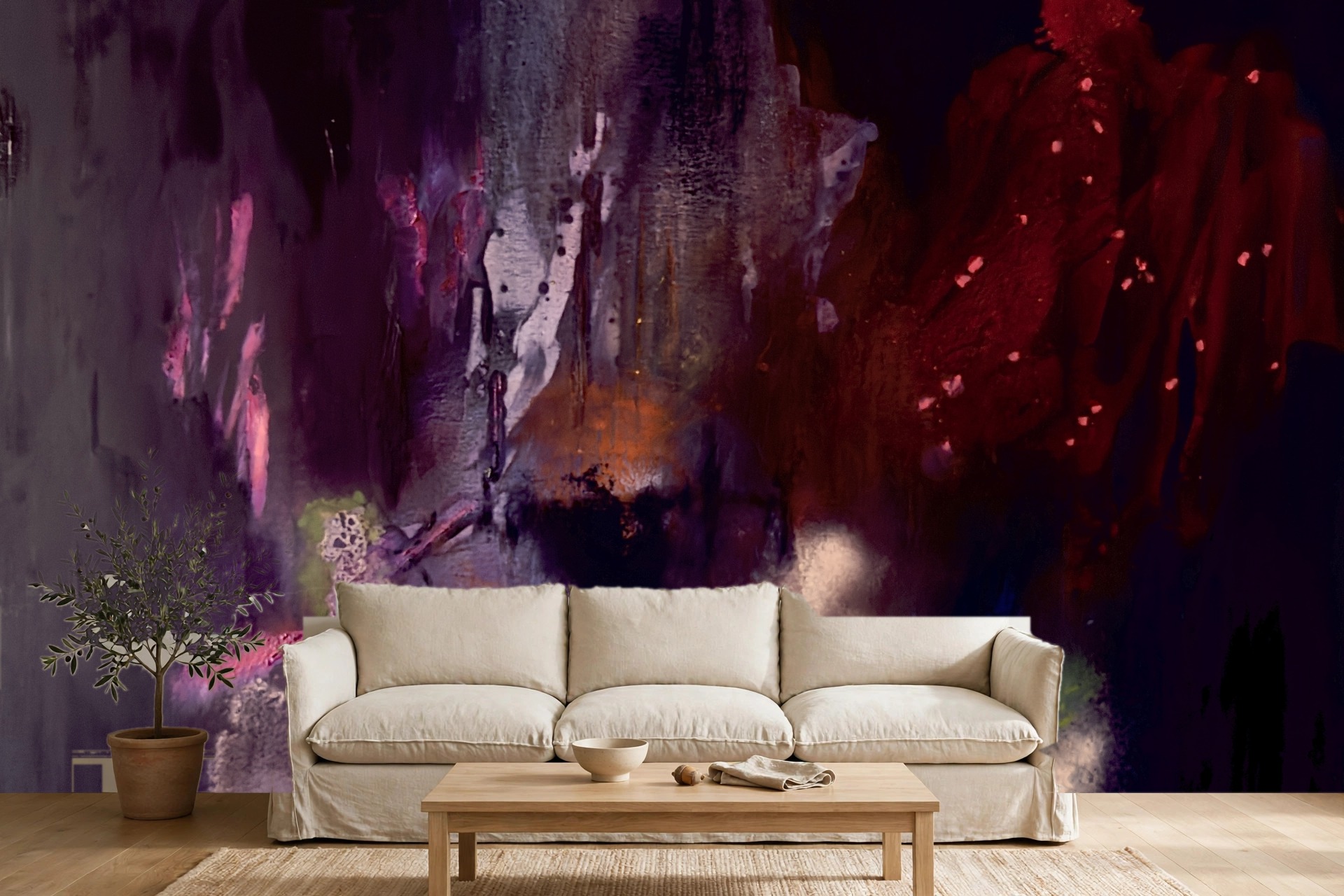 The Night Garden, No. 4 as a custom wallpaper mural by Charlene Falk