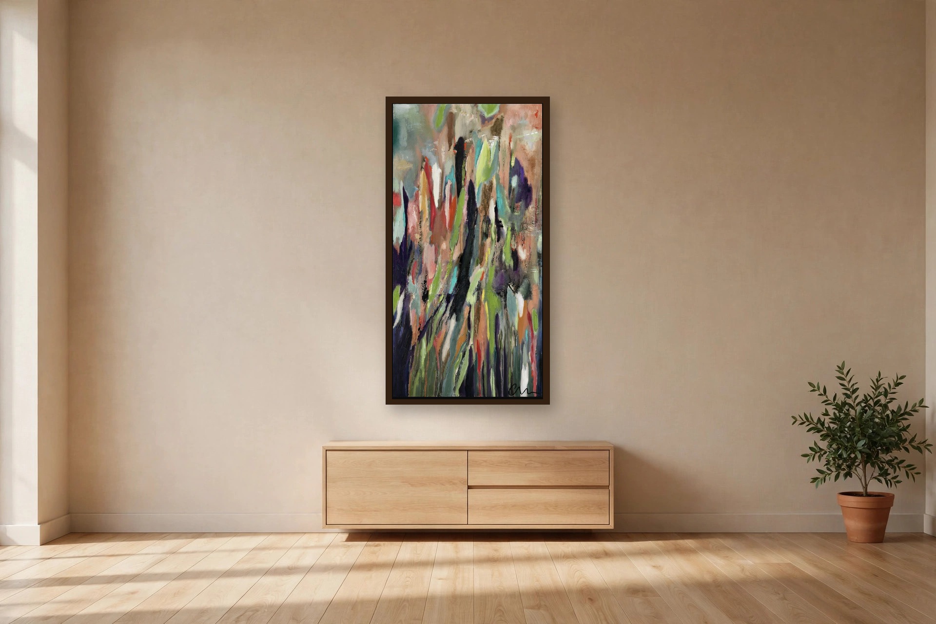 There Is A Place, No. 1 by Charlene Falk — canvas print in a living room