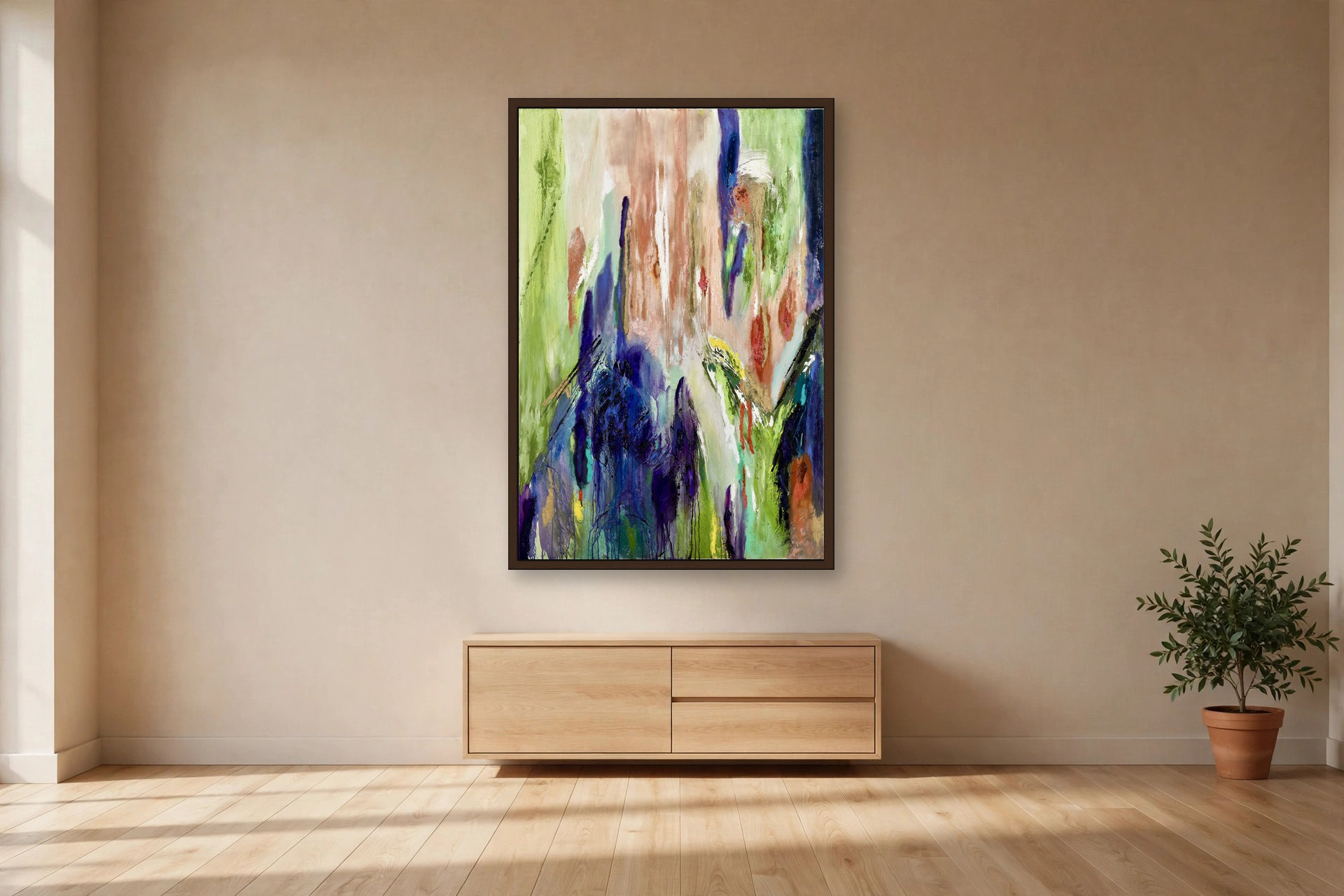 There Is A Place, No. 3 by Charlene Falk — canvas print in a living room