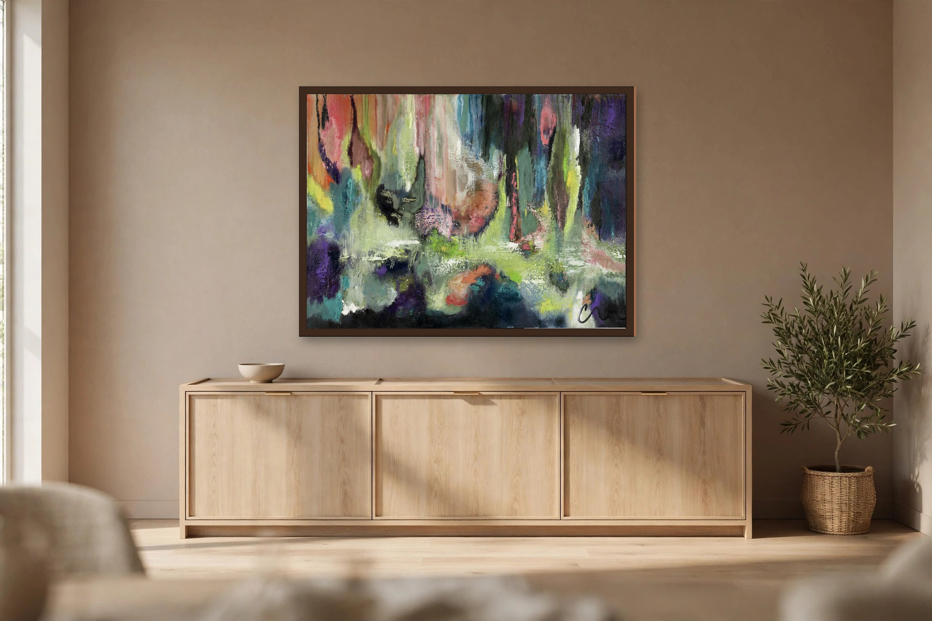 There Is A Place, No. 9 by Charlene Falk — canvas print in a living room