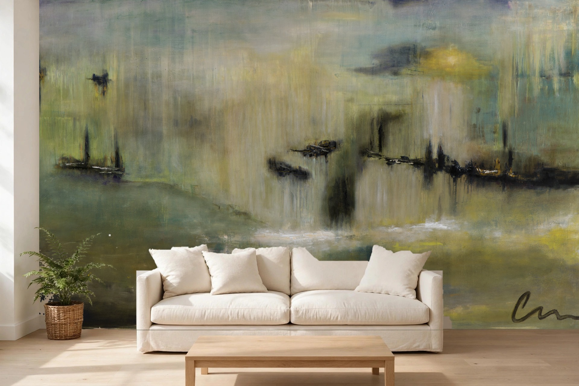 Water's Edge as a custom wallpaper mural by Charlene Falk