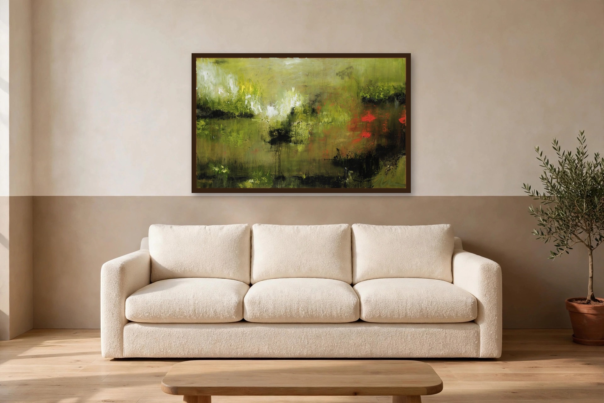 Where We Walk, No. 4 by Charlene Falk — canvas print in a living room