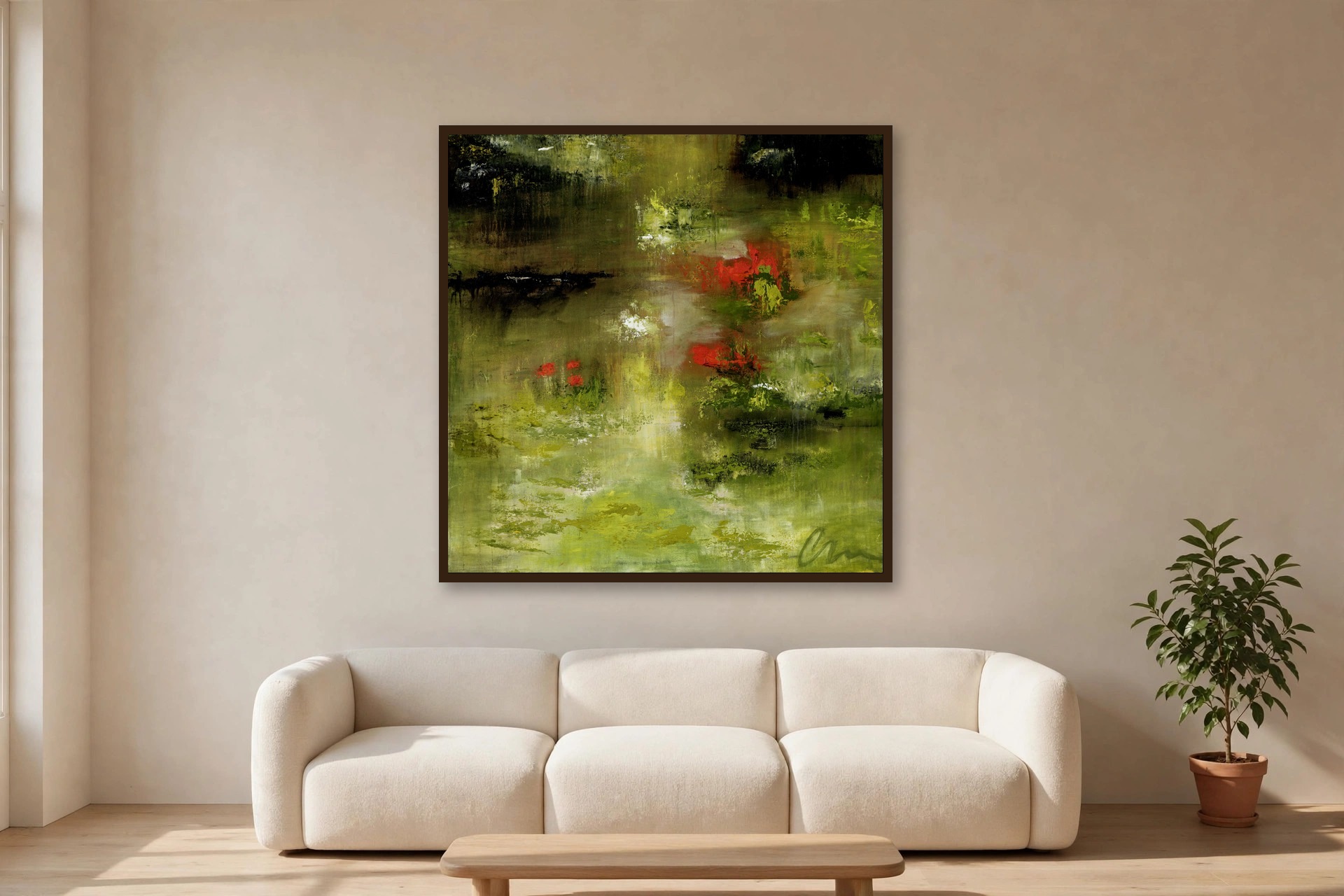 Where We Walk, No. 1 by Charlene Falk — canvas print in a living room