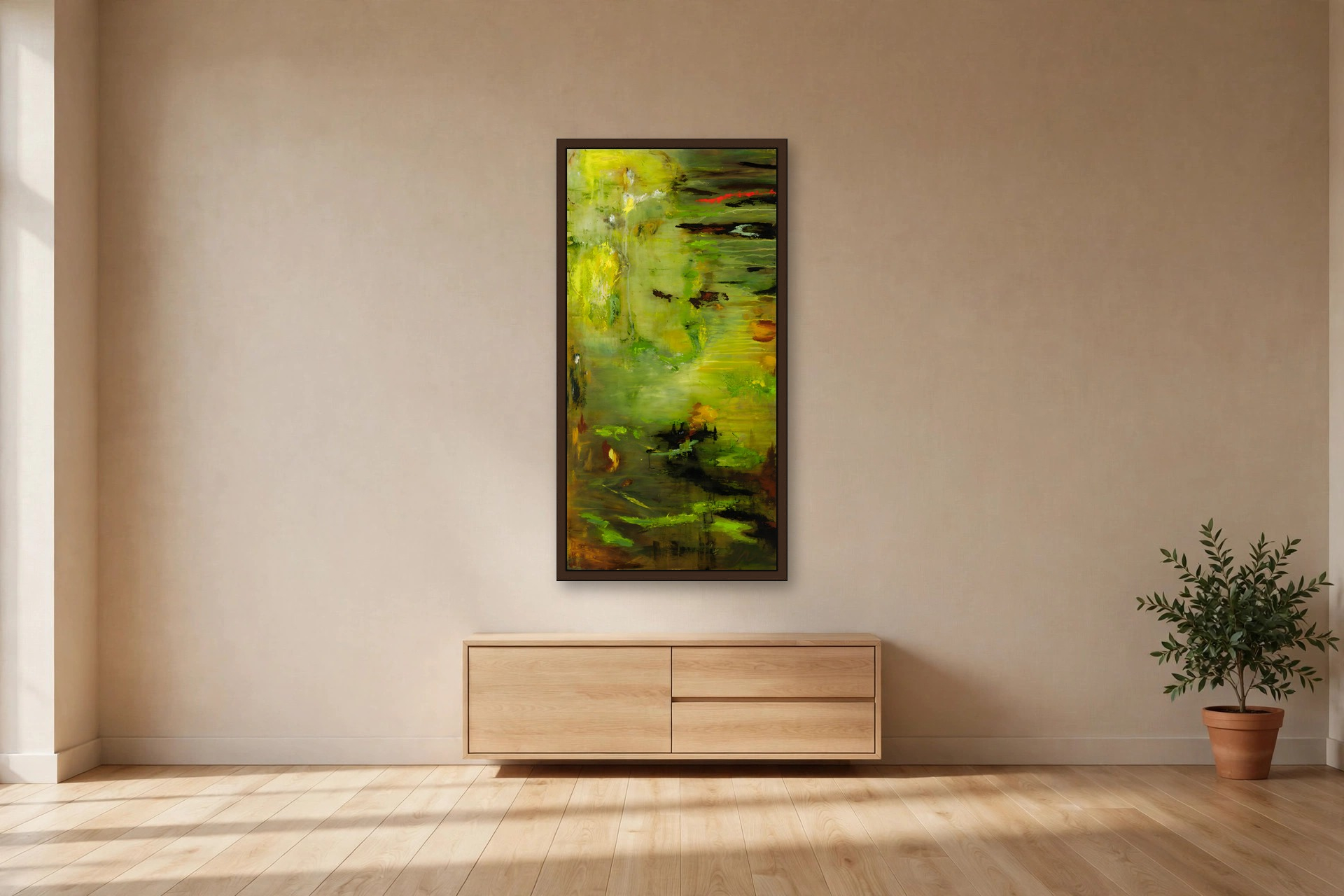 Where We Walk, No. 2 by Charlene Falk — canvas print in a living room