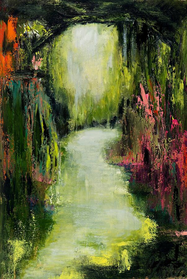 The River Flows — abstract painting by Charlene Falk