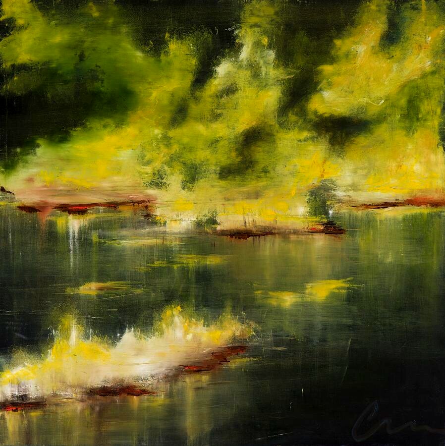 The Deep, No. 2 — abstract painting by Charlene Falk