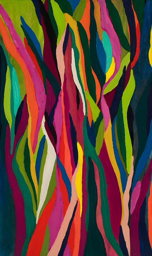 The Eucalyptus Tree, No. 2 — abstract painting by Charlene Falk