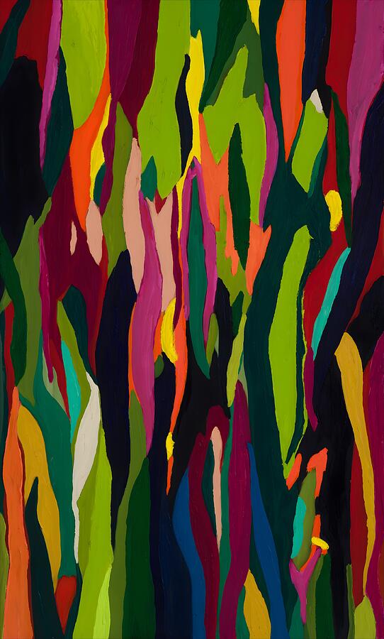 The Eucalyptus Tree, No. 3 — abstract painting by Charlene Falk